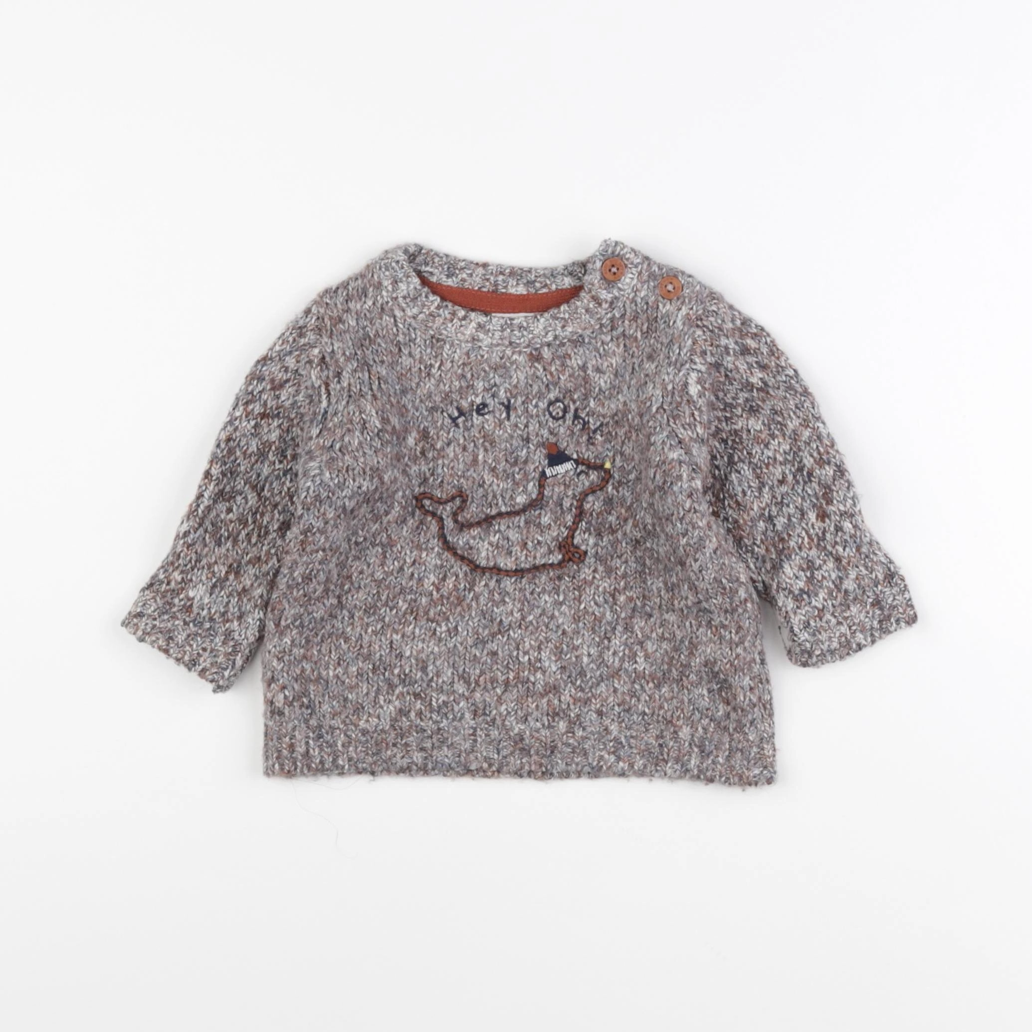 Tape à l'oeil - pull marron - 6 mois
