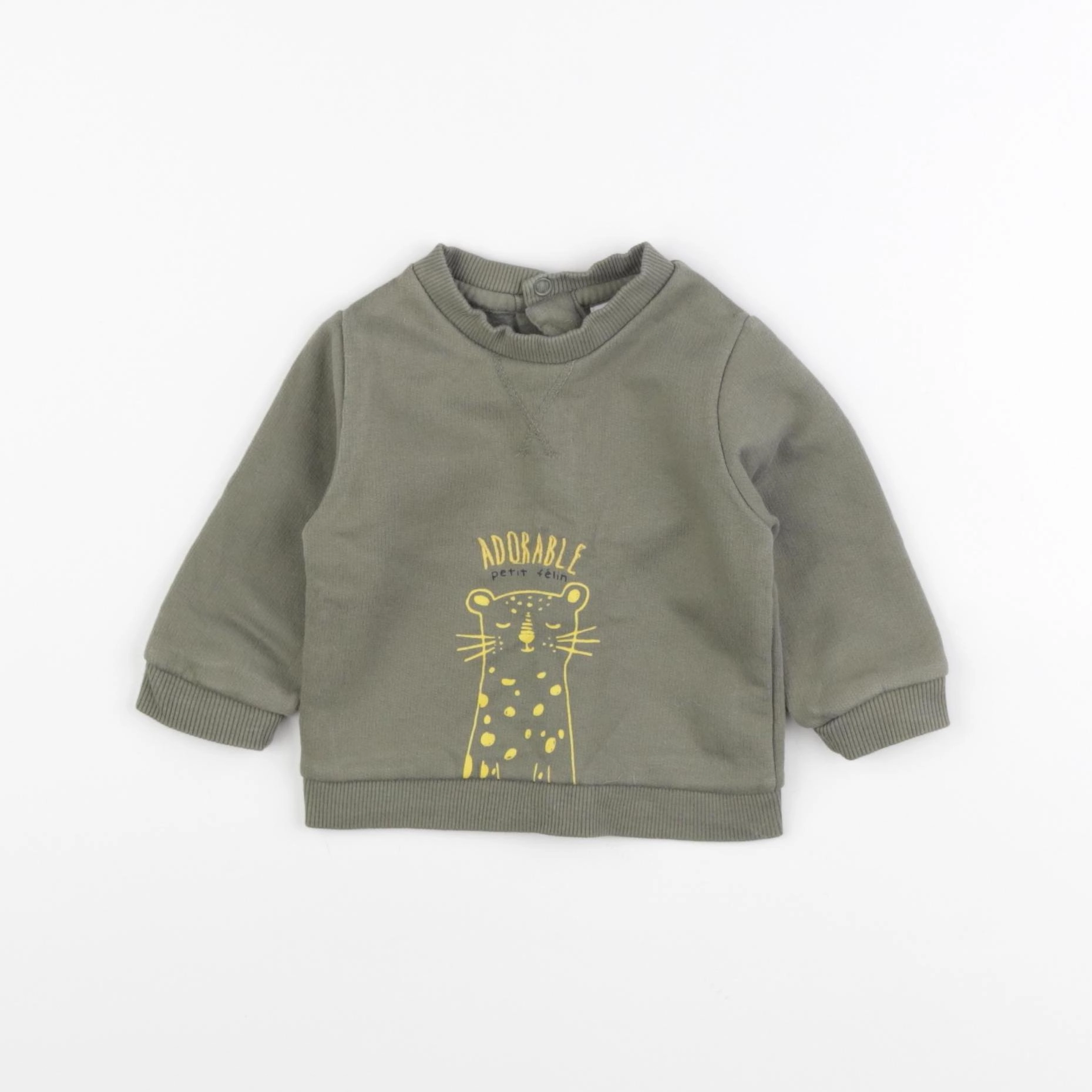 Tape à l'oeil - sweat vert - 3 mois