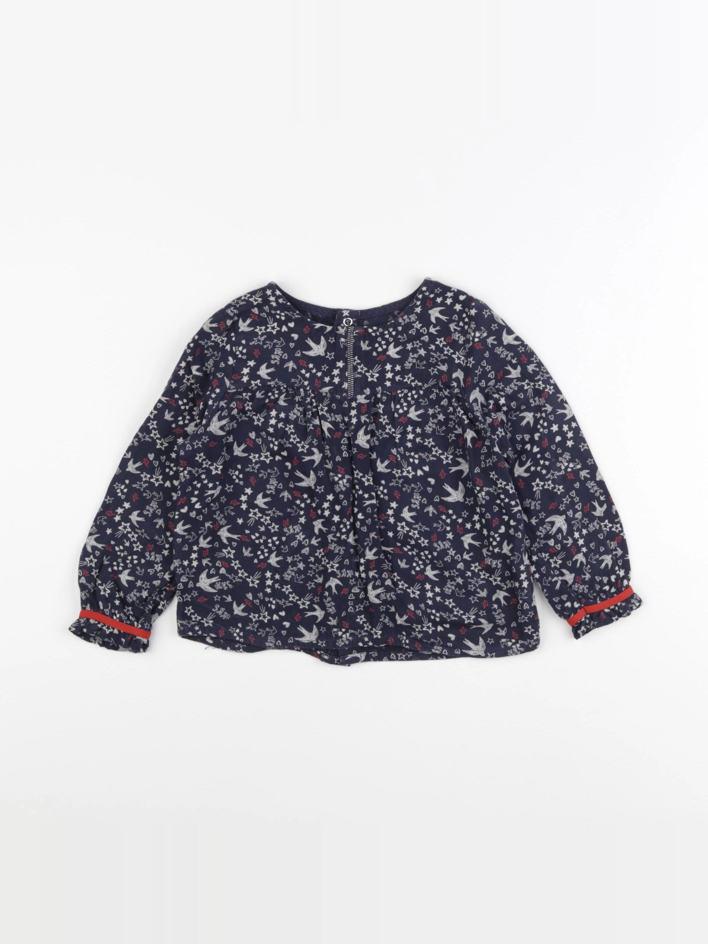 IKKS - blouse bleu - 2 ans