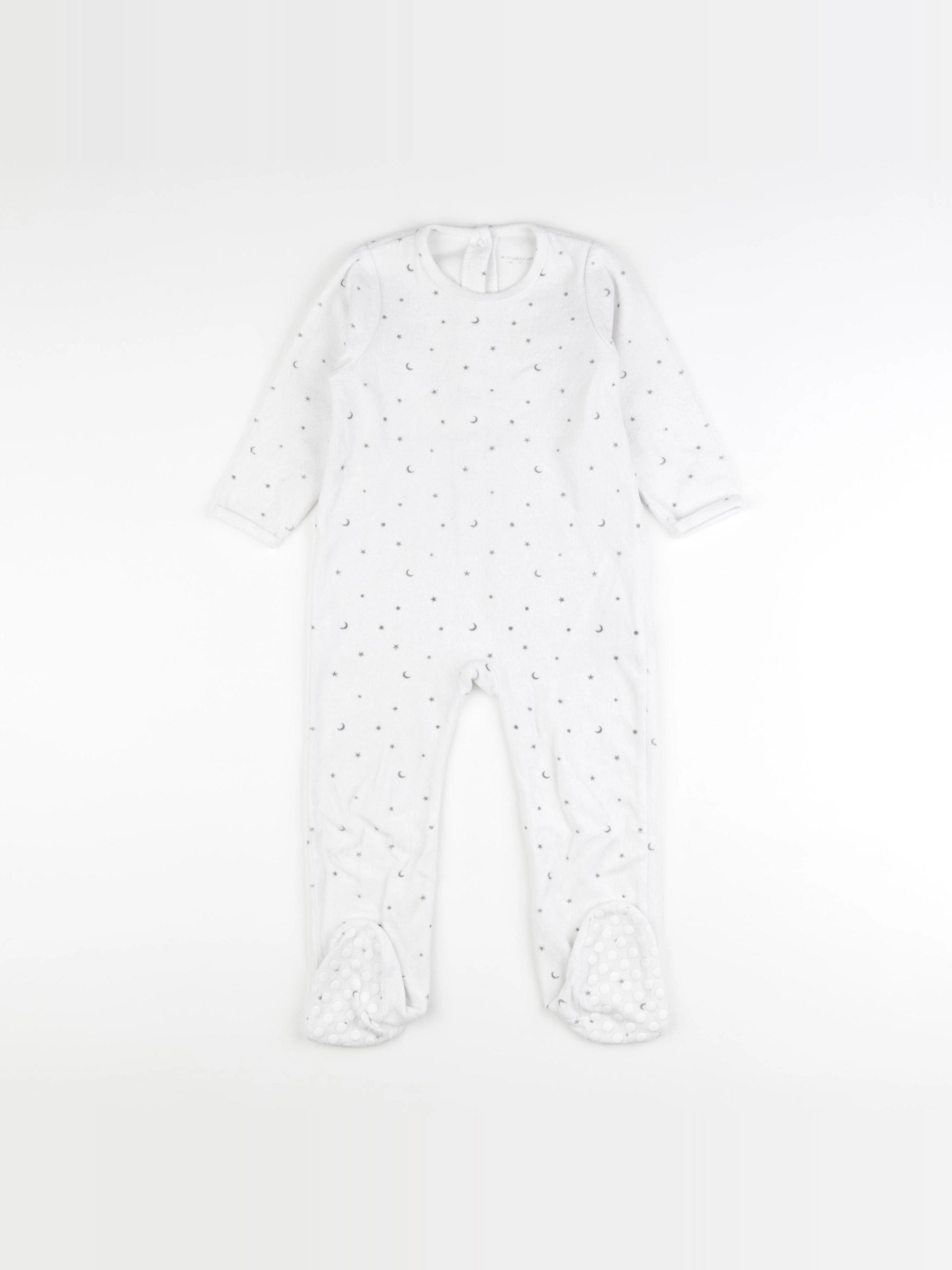 Vertbaudet - pyjama velours blanc - 3 ans
