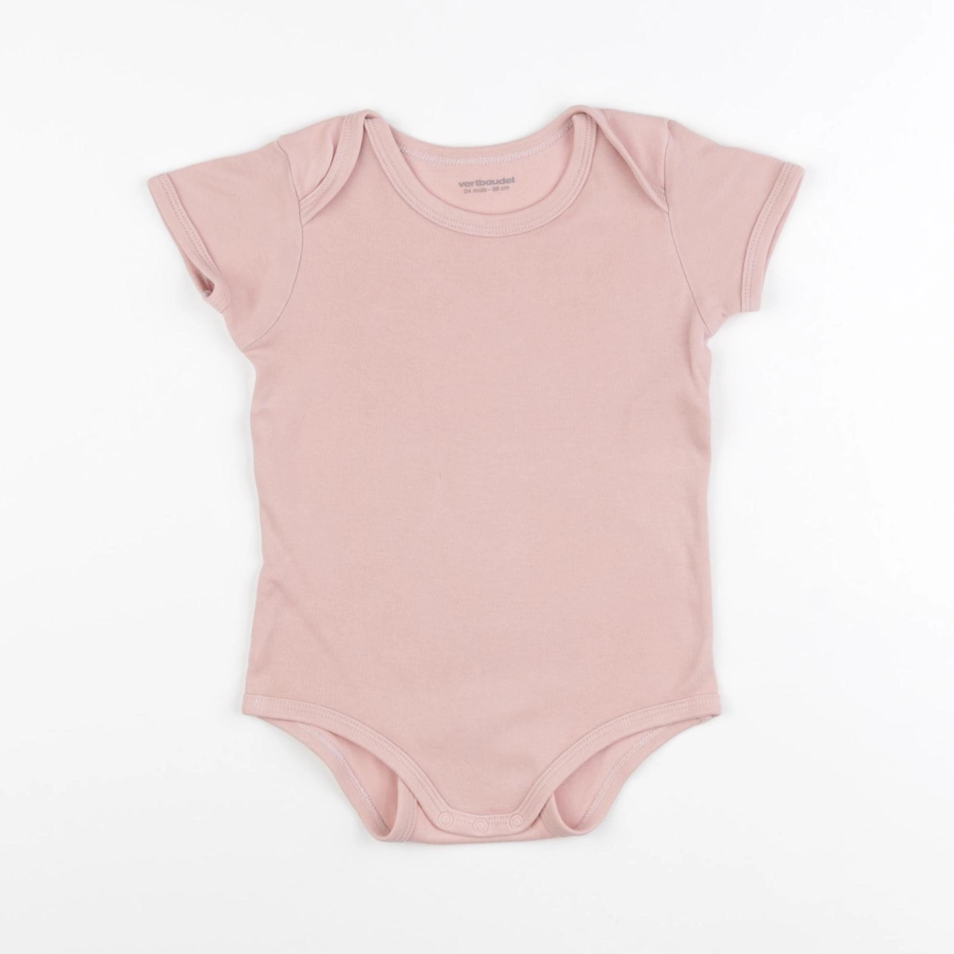 Vertbaudet - body rose - 24 mois