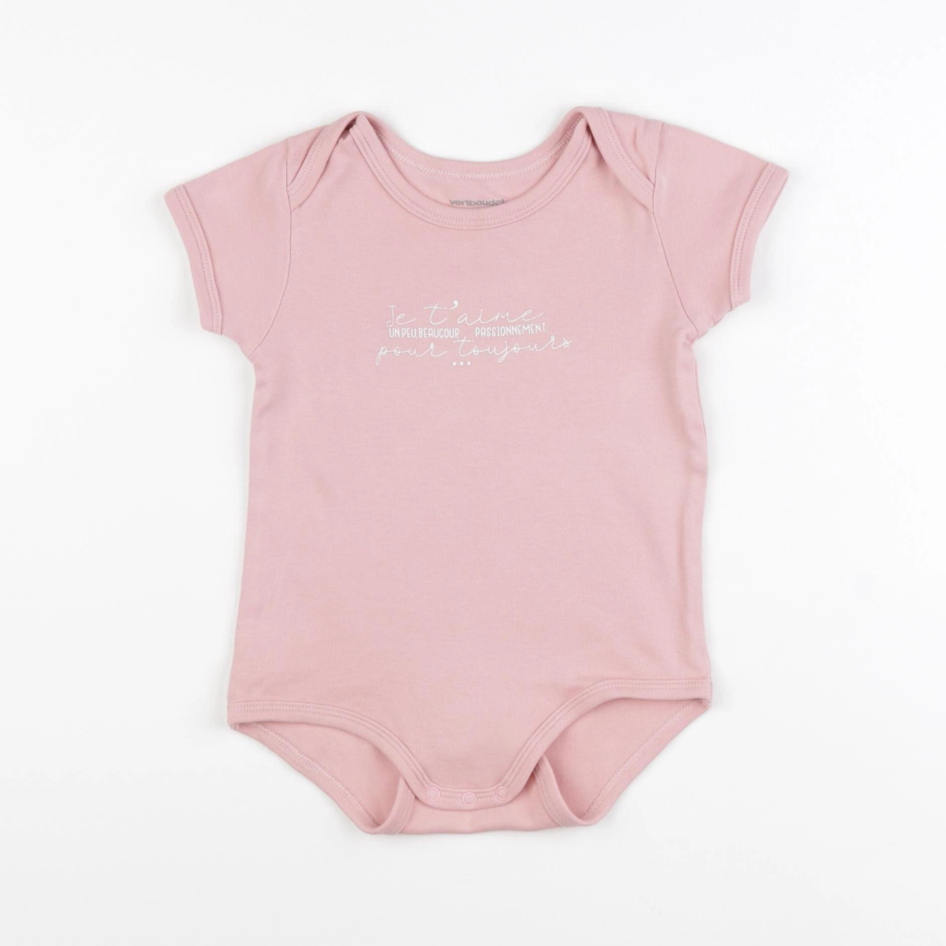 Vertbaudet - body rose - 24 mois