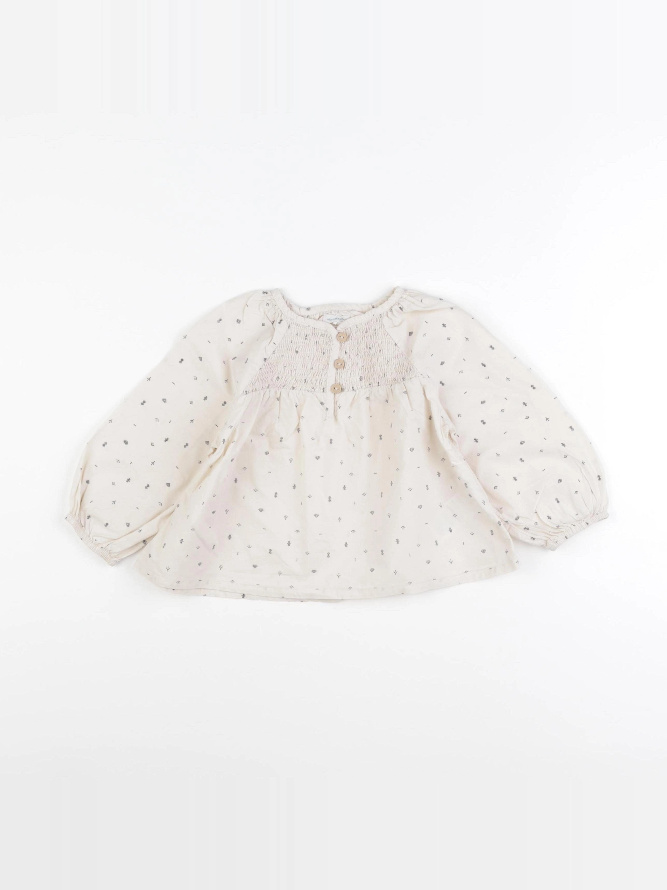 Vertbaudet - blouse beige - 24 mois