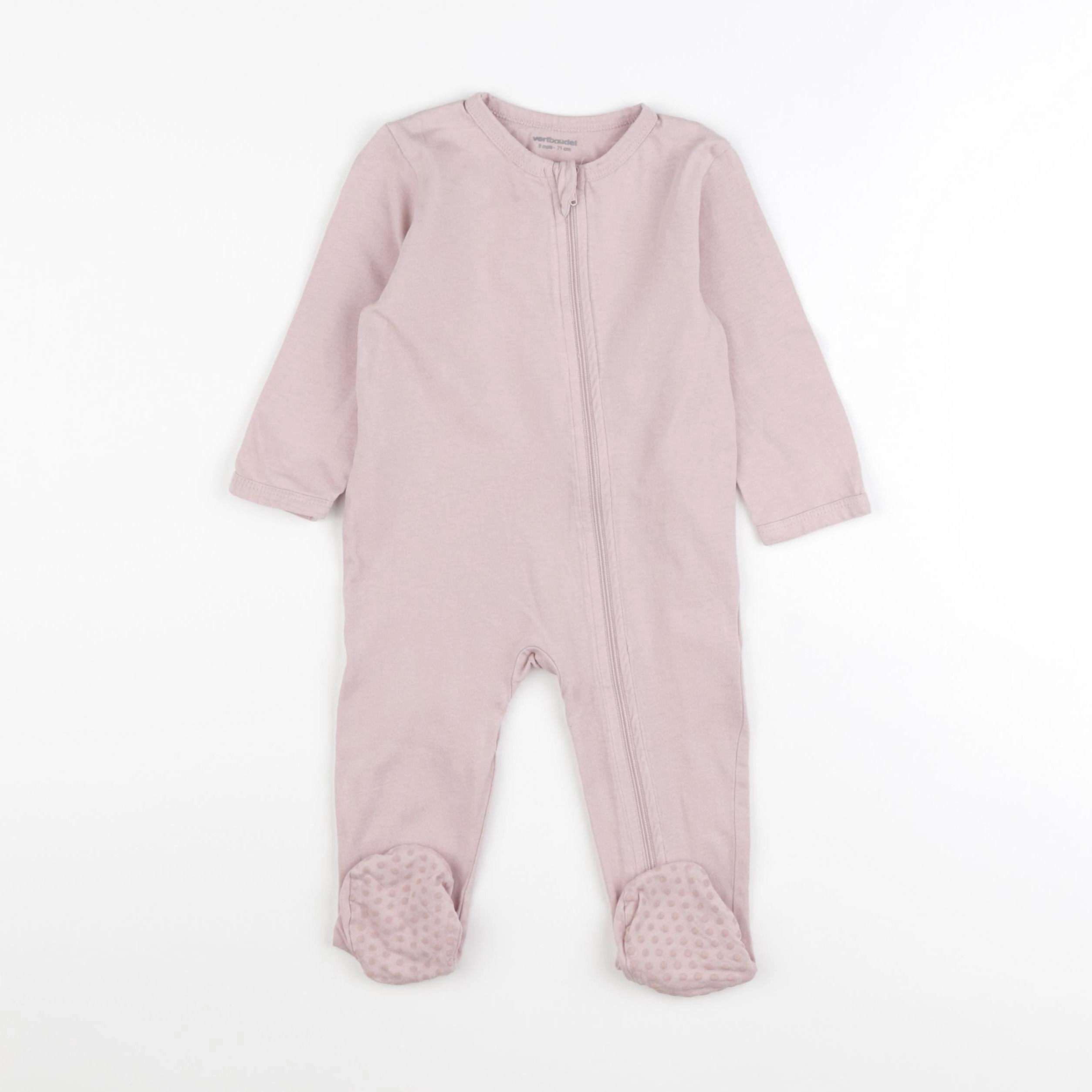 Vertbaudet - pyjama coton rose - 9 mois