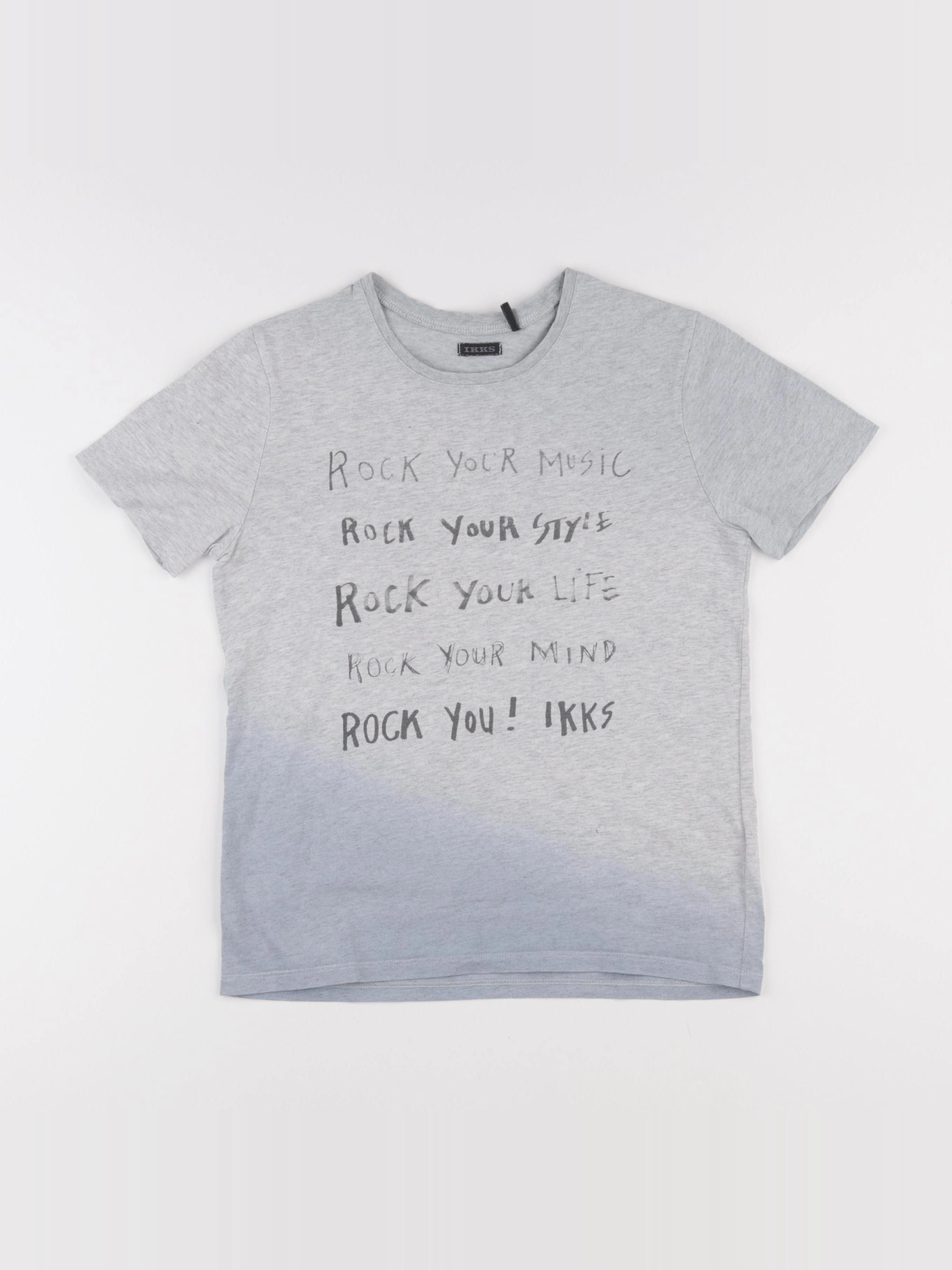 IKKS - tee-shirt gris - 10 ans