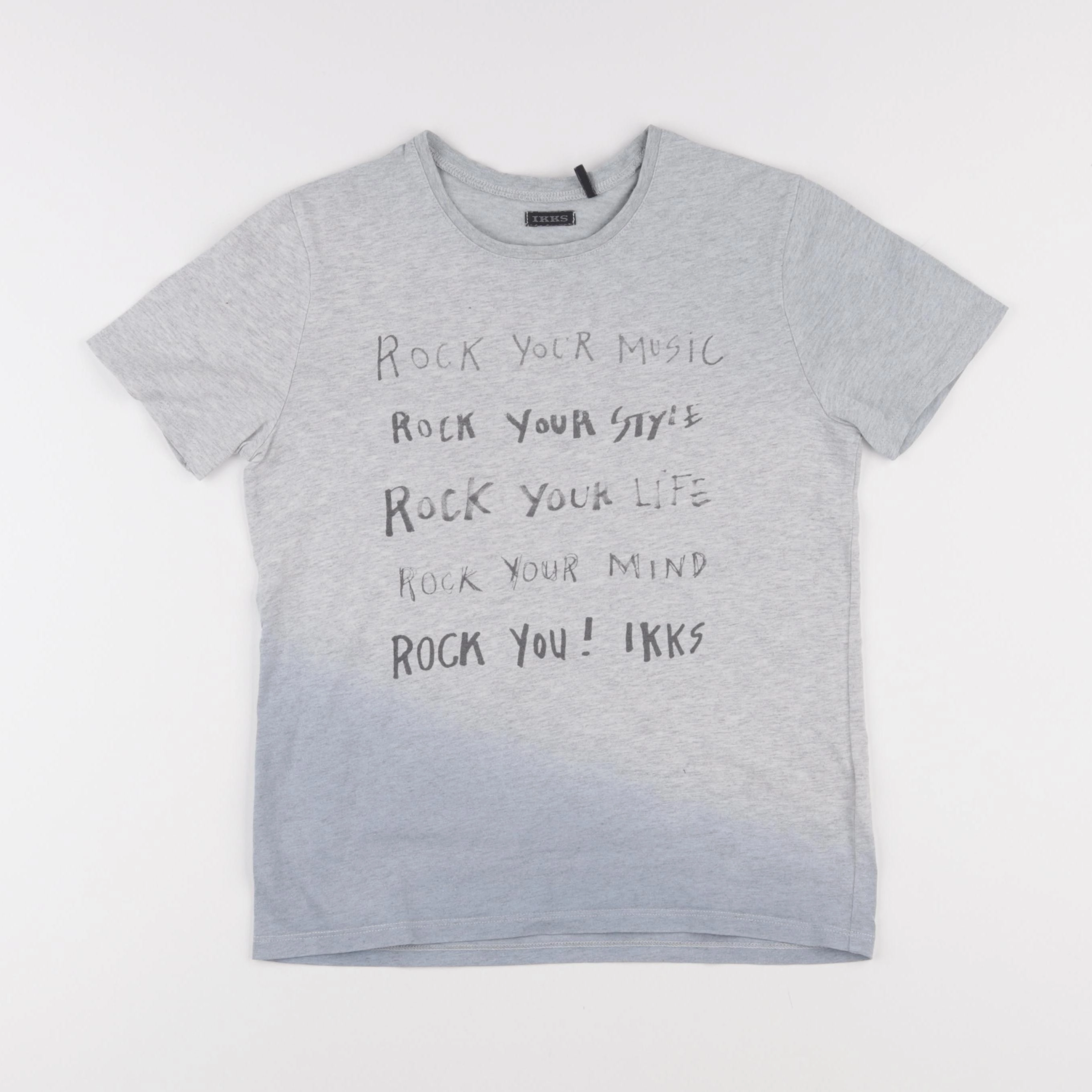 IKKS - tee-shirt gris - 10 ans