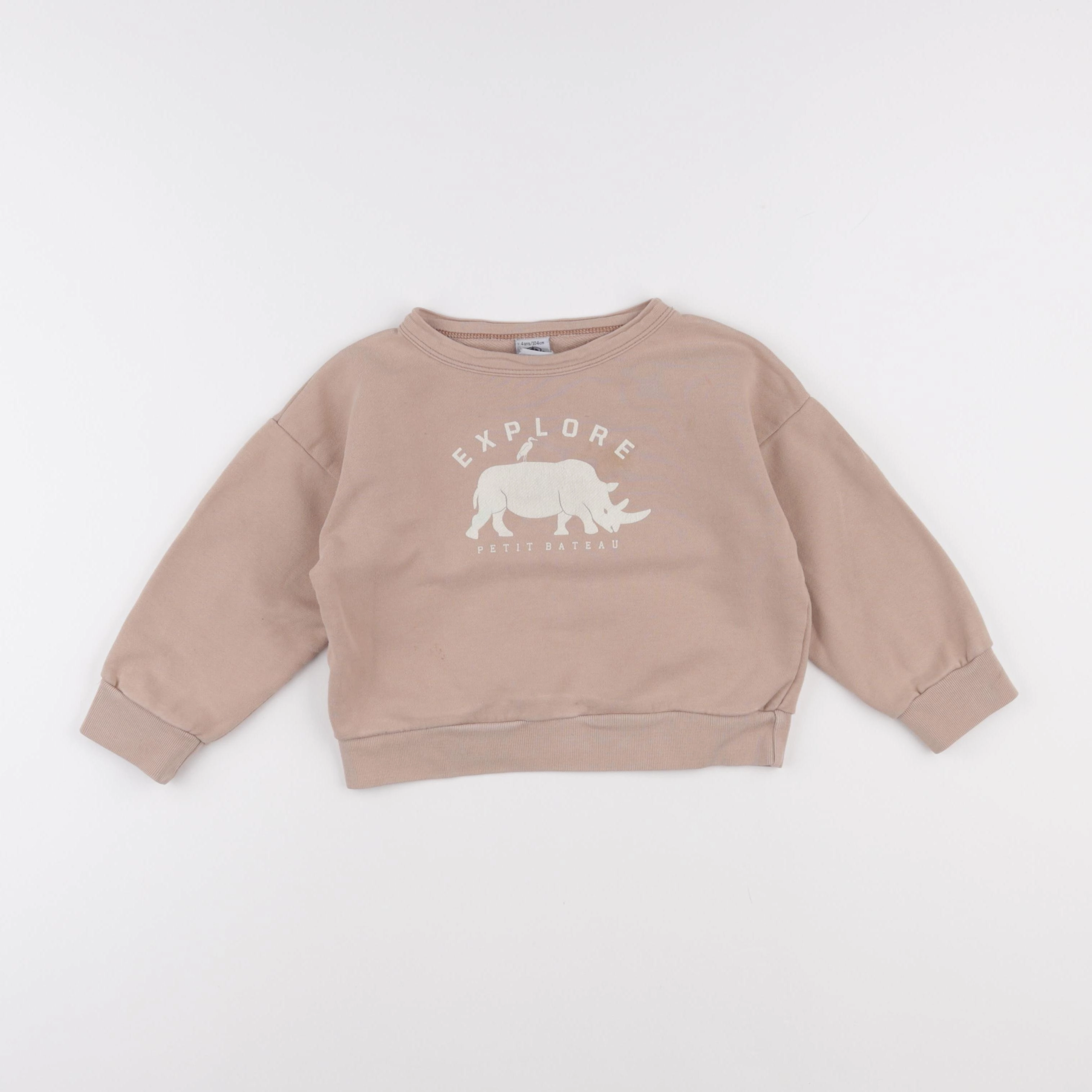 Petit Bateau - sweat beige - 4 ans