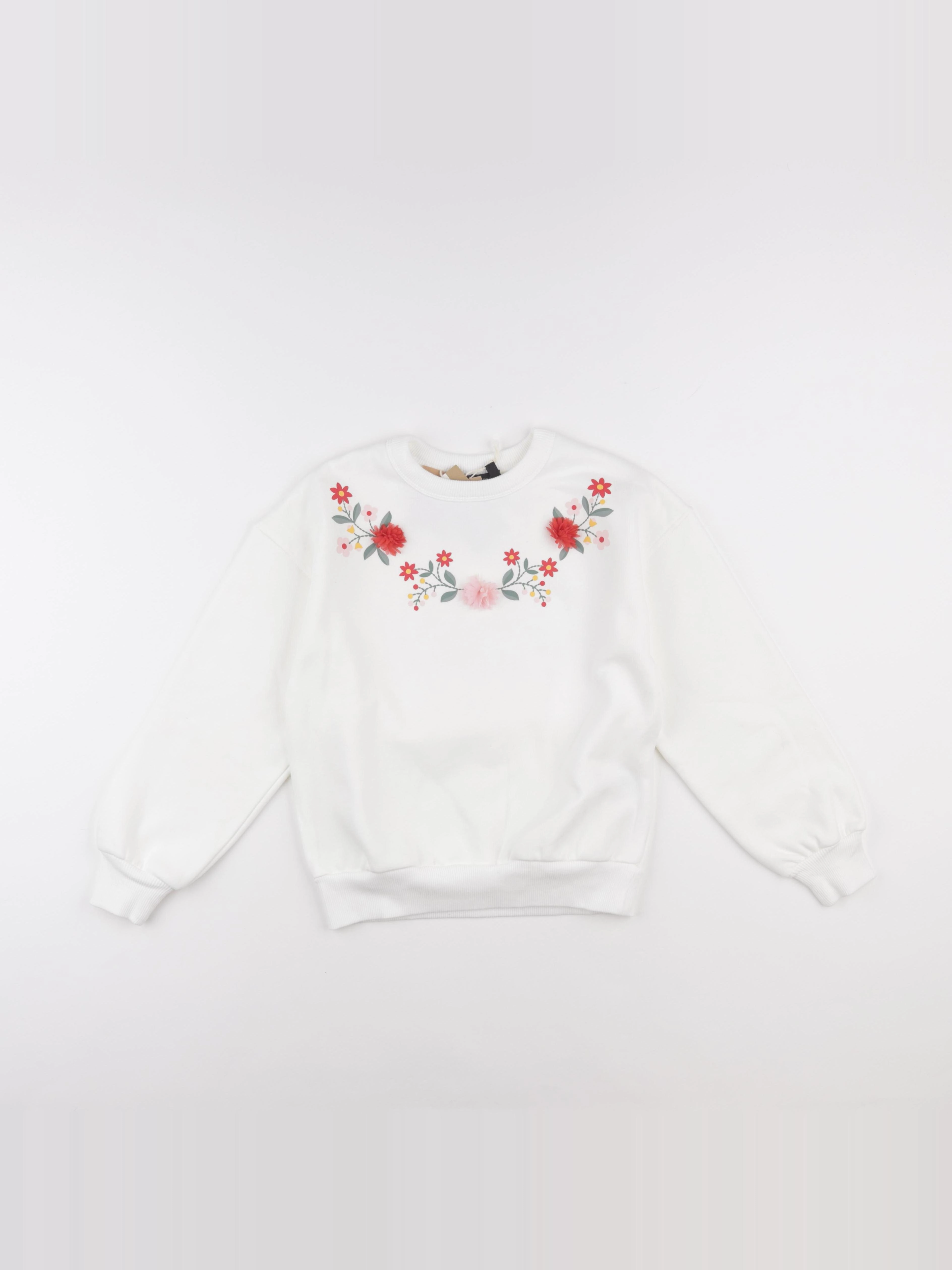 Monoprix - sweat blanc - 10 ans
