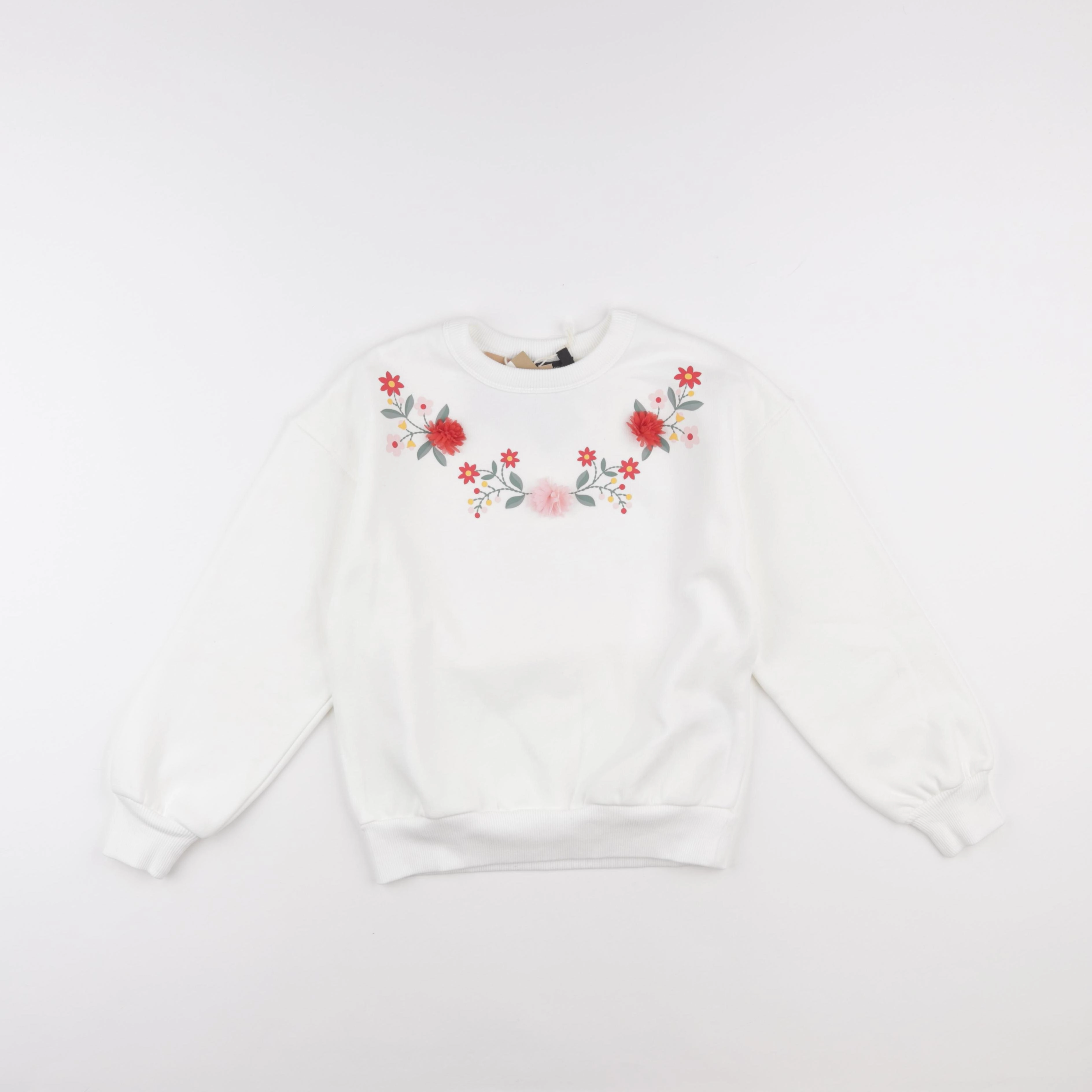 Monoprix - sweat blanc - 10 ans