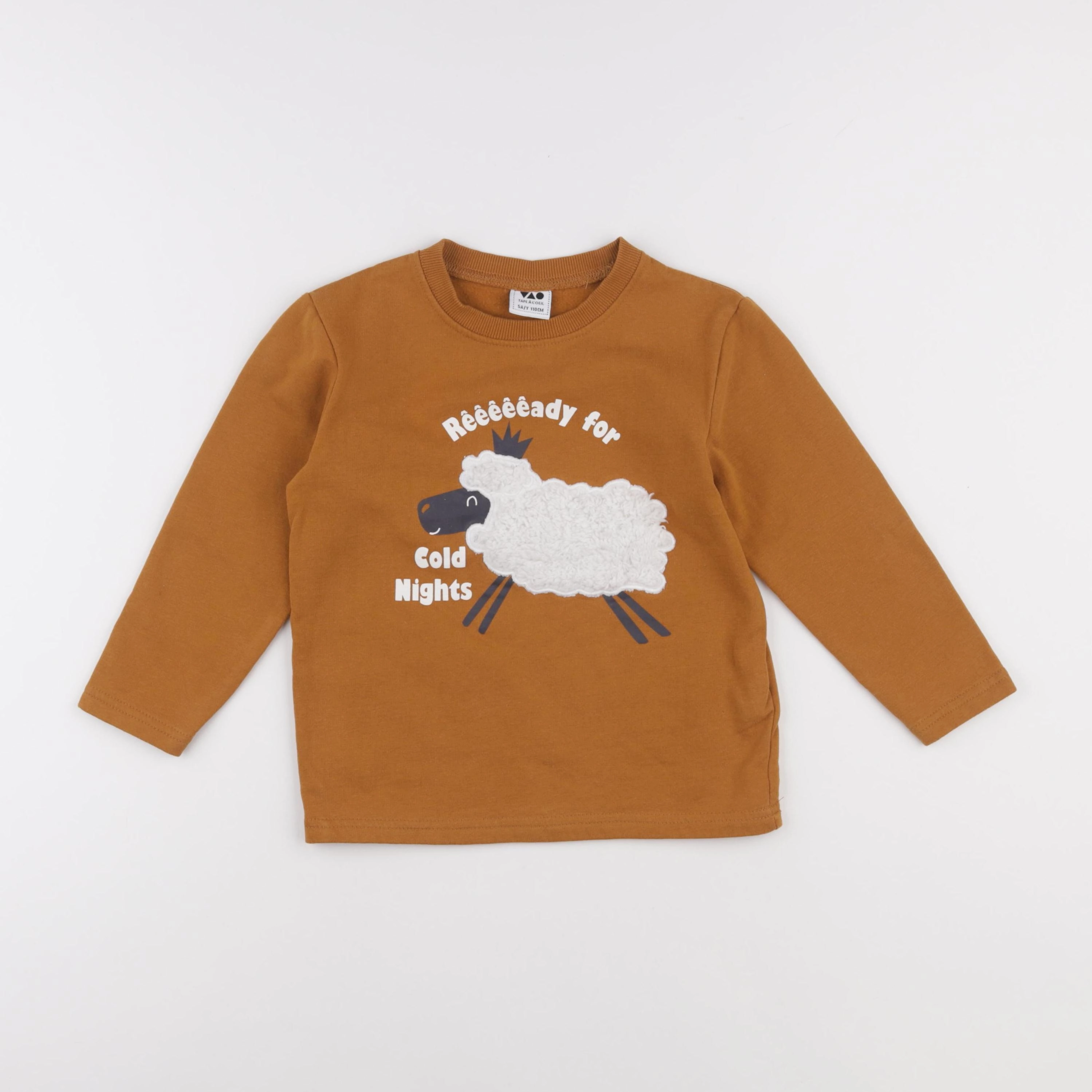 Tape à l'oeil - sweat marron - 5 ans
