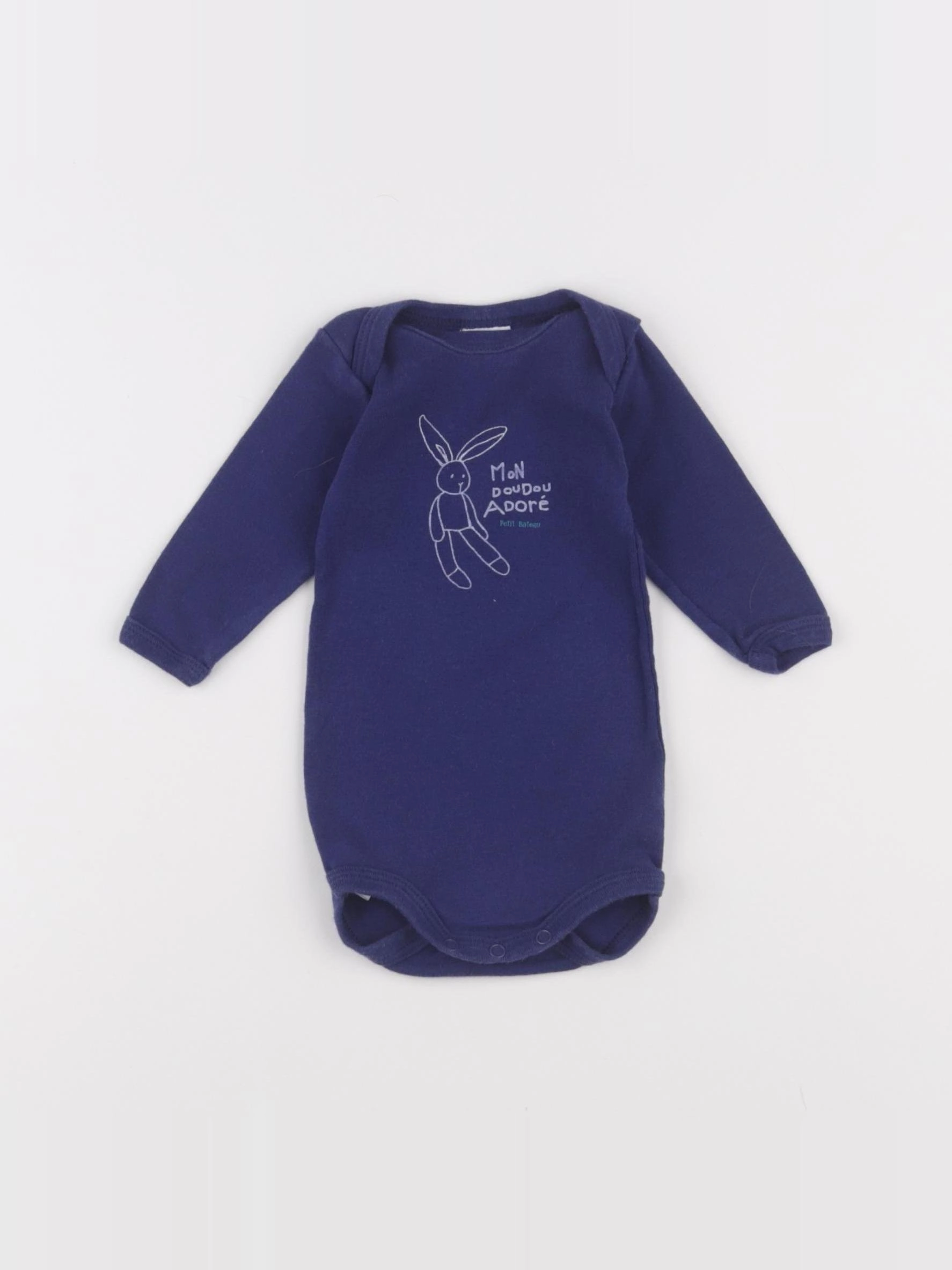 Petit Bateau - body bleu - 3 mois