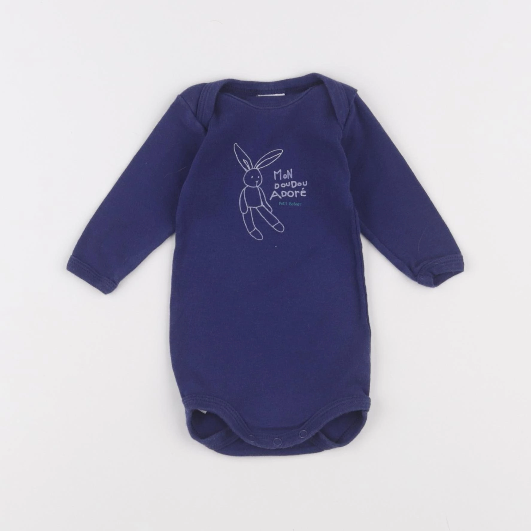 Petit Bateau - body bleu - 3 mois
