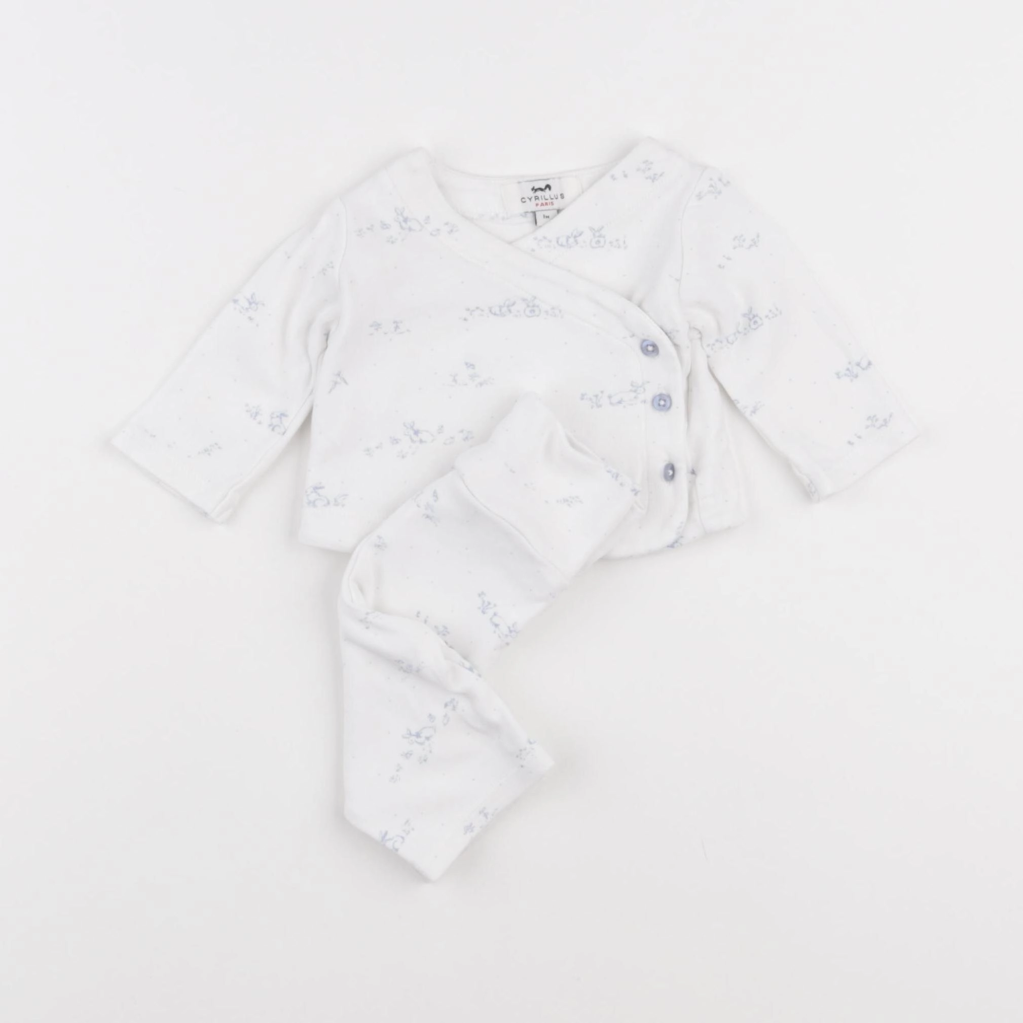 Cyrillus - pyjama coton bleu - 1 mois