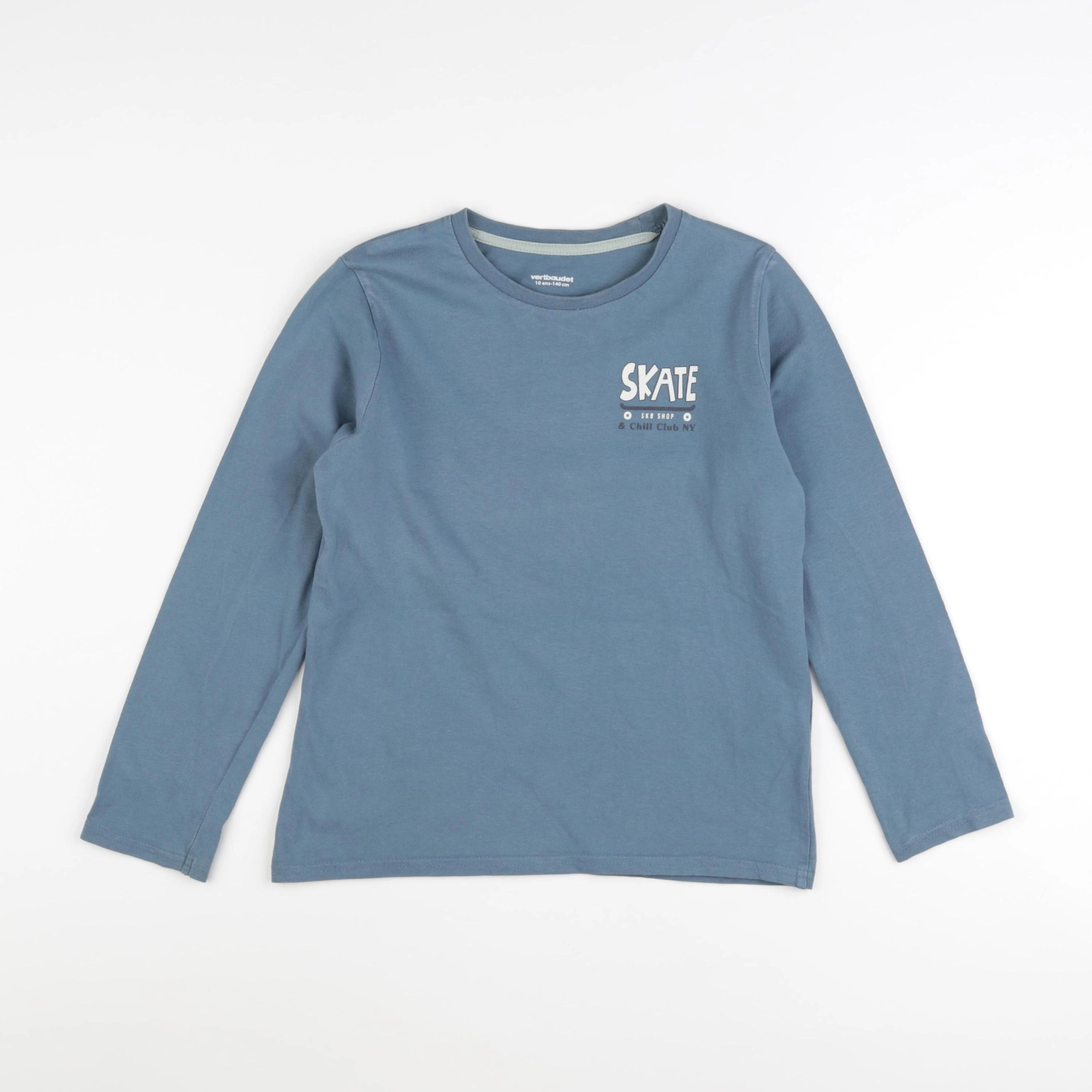 Vertbaudet - tee-shirt bleu - 10 ans