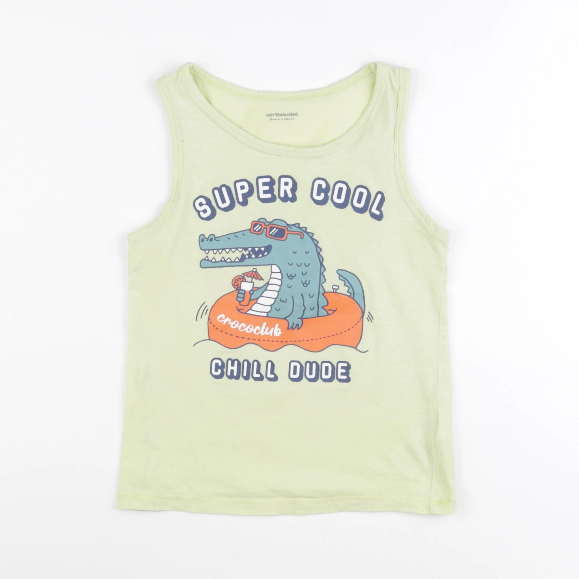 Vertbaudet - tee-shirt jaune - 8 ans