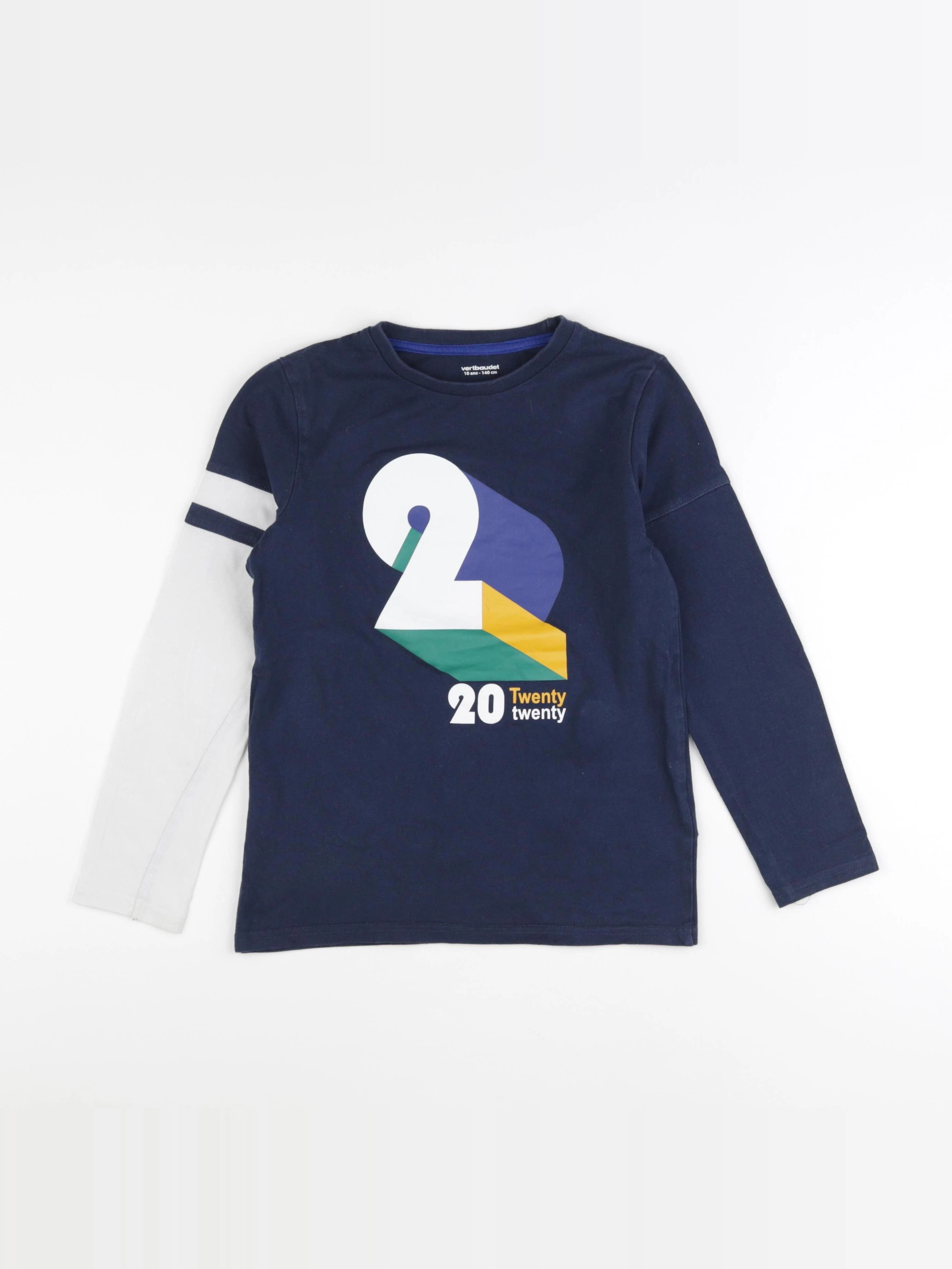 Vertbaudet - tee-shirt bleu - 10 ans