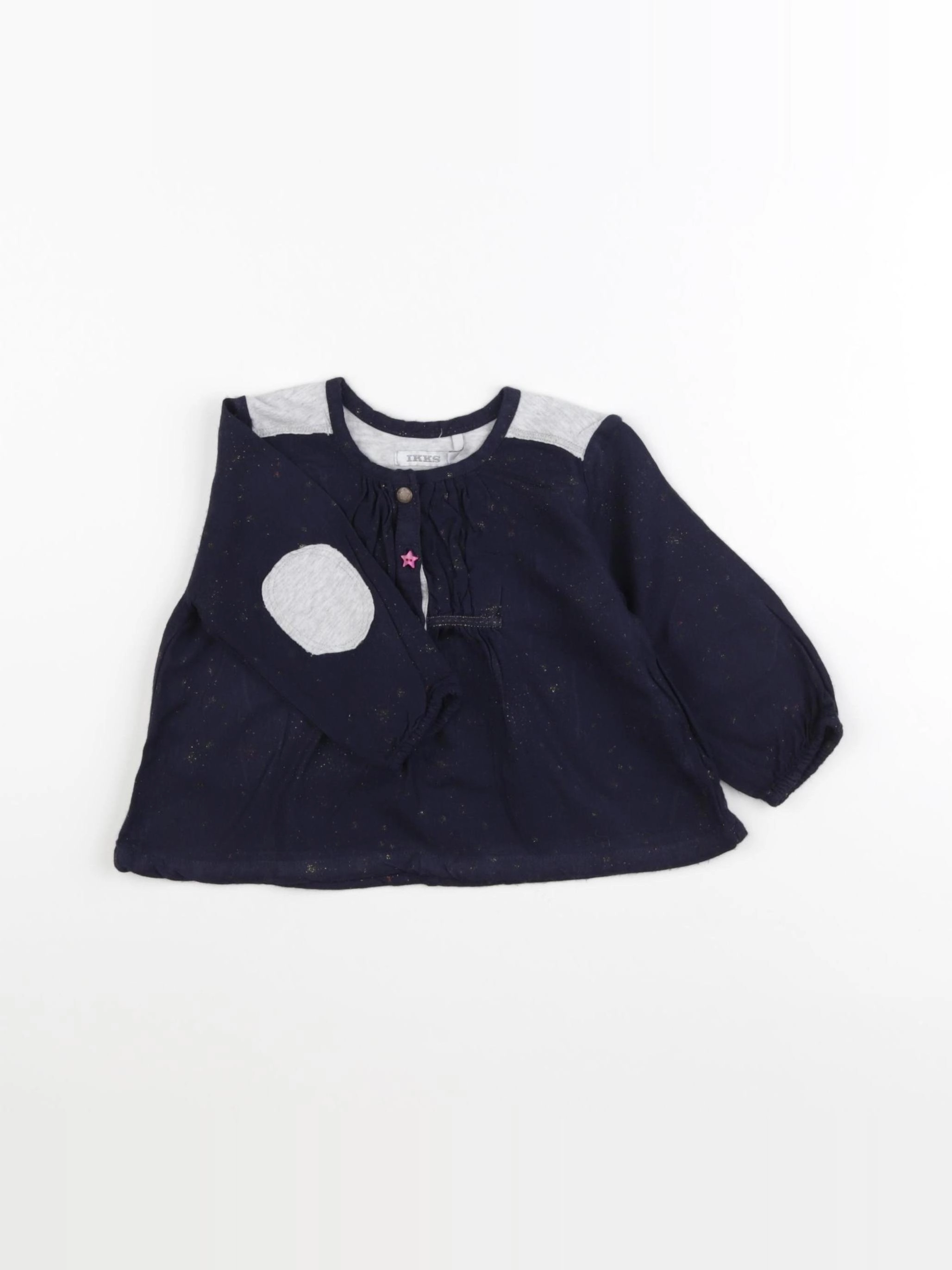 IKKS - blouse bleu - 12 mois