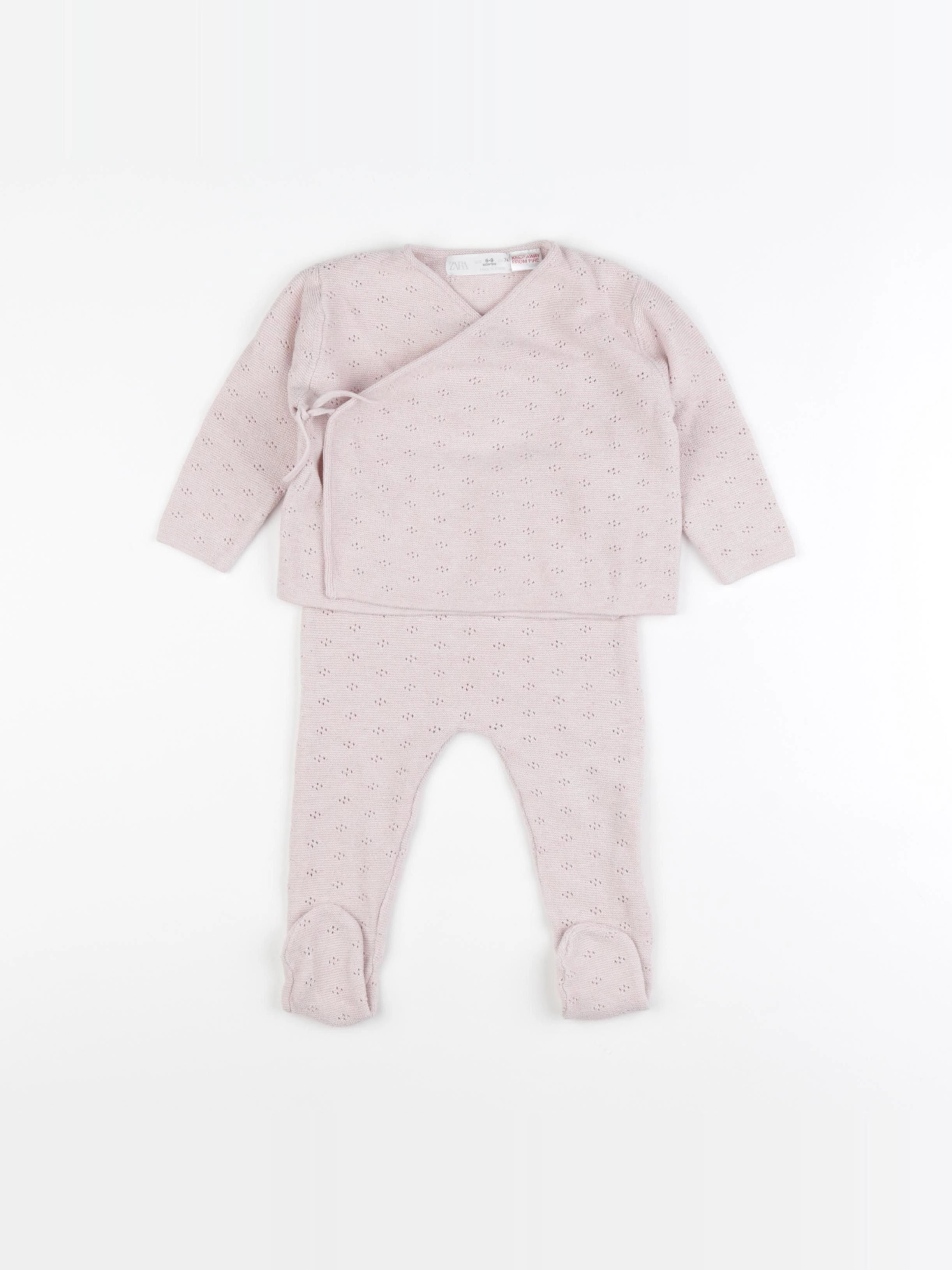 Zara - ensemble rose - 6/9 mois