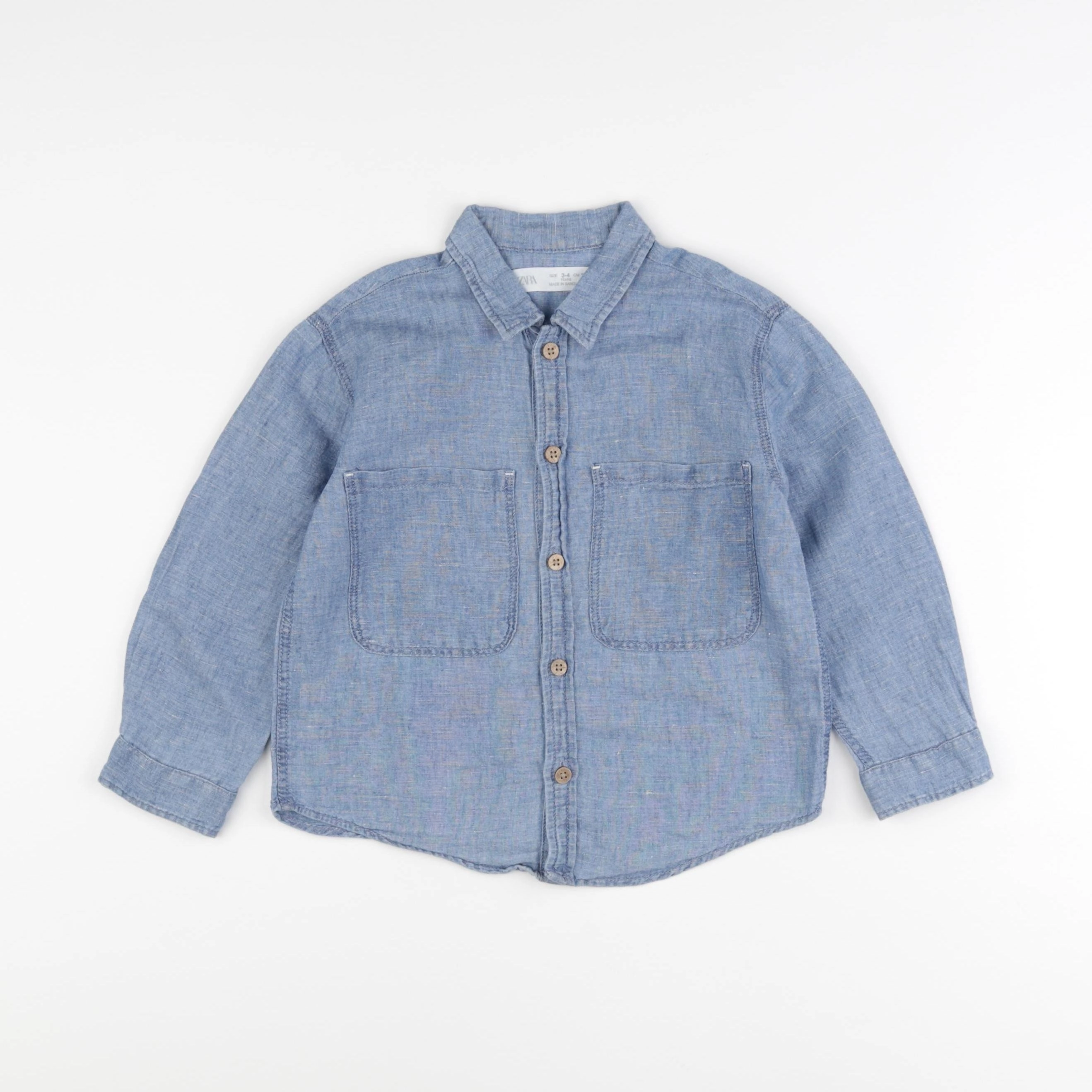 Zara - chemise bleu - 3/4 ans