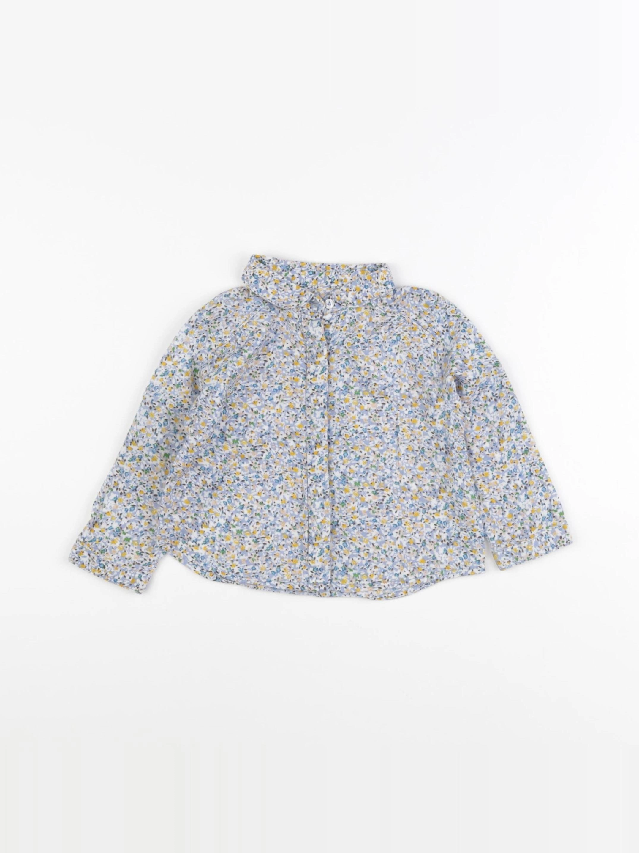 Zara - blouse bleu - 9/12 mois