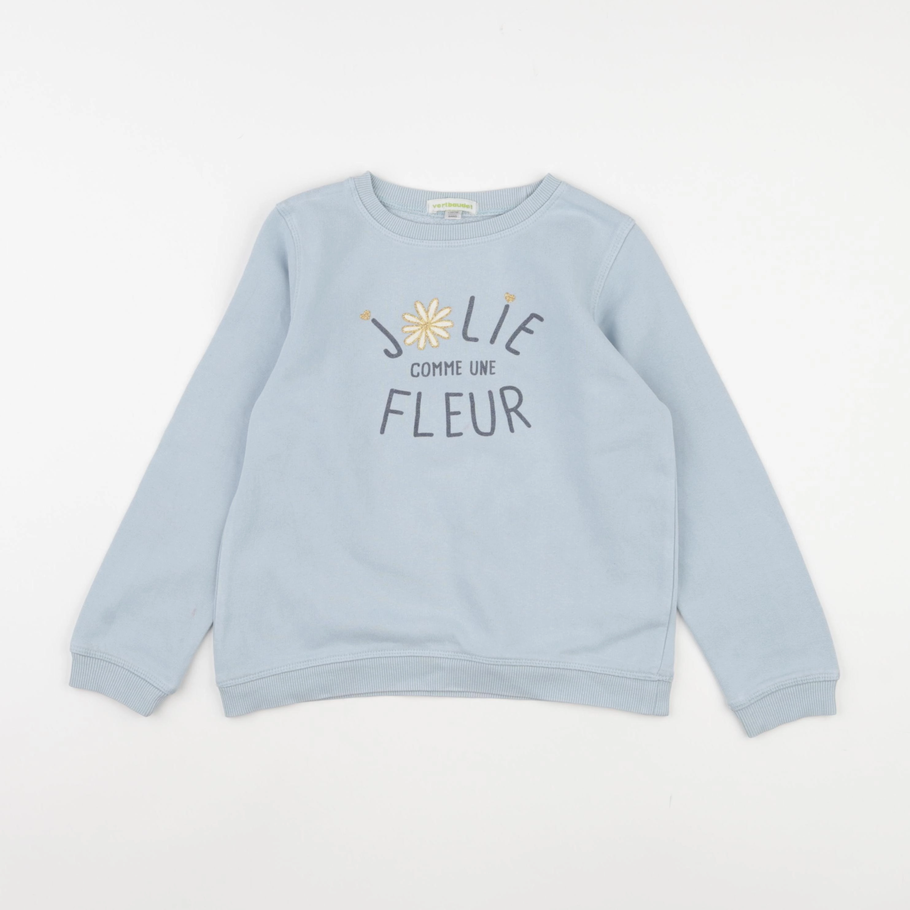 Vertbaudet - sweat bleu - 8 ans
