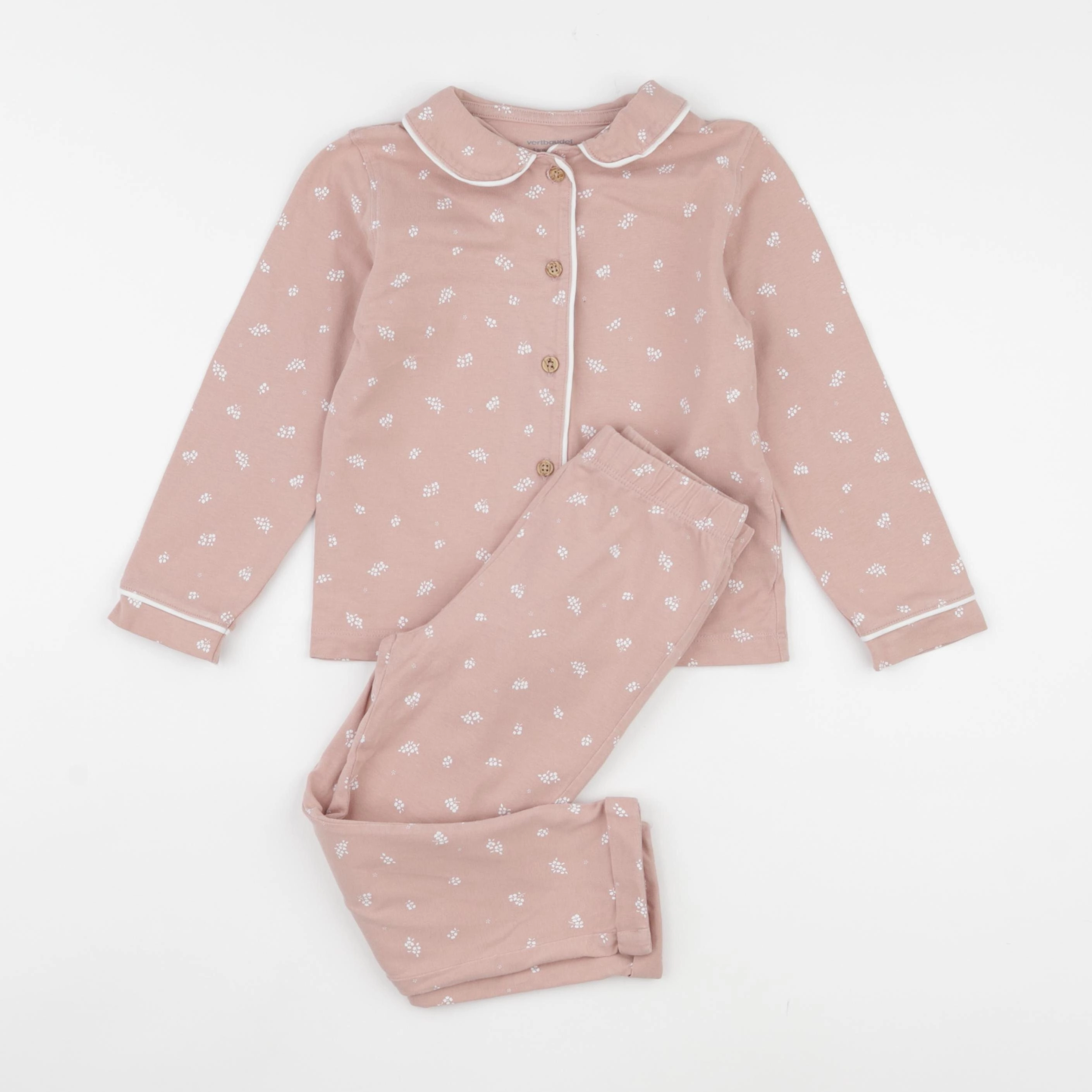 Vertbaudet - pyjama coton rose - 4 ans