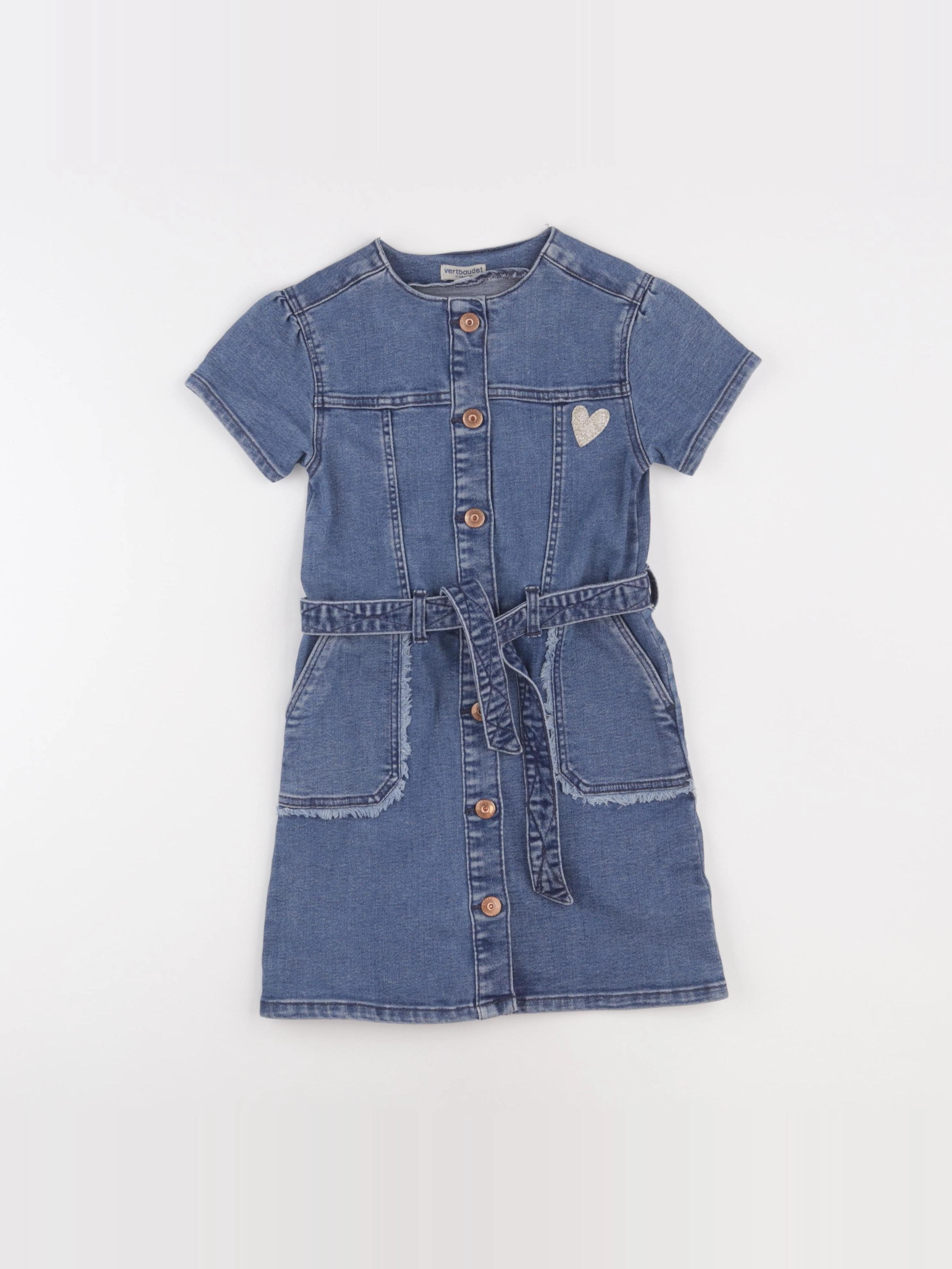 Vertbaudet - robe bleu - 7 ans