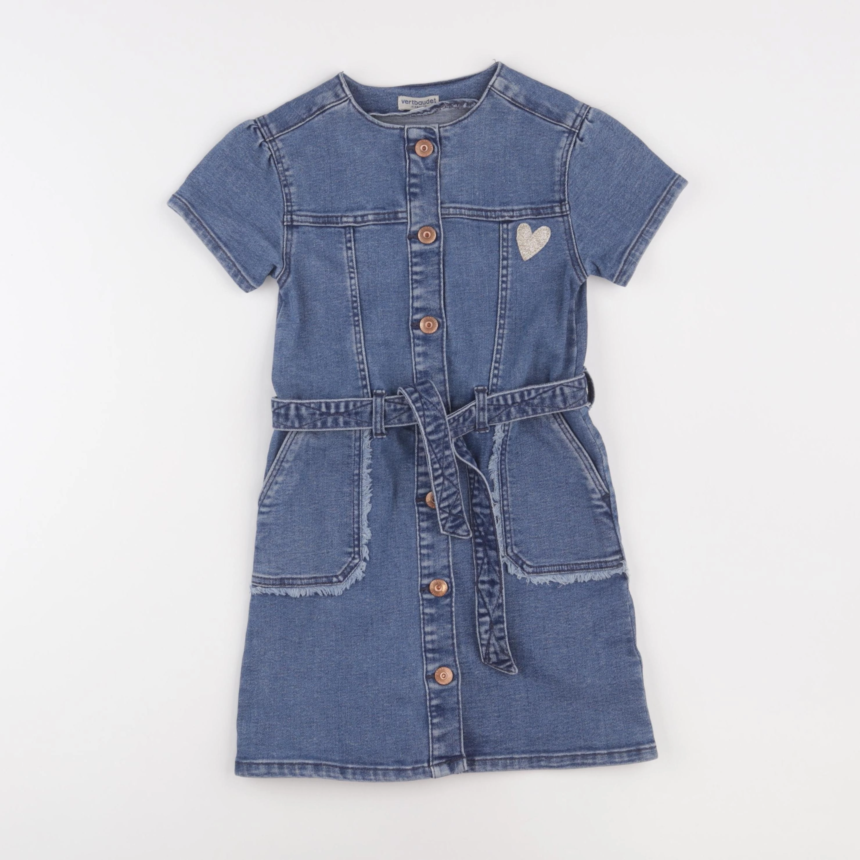 Vertbaudet - robe bleu - 7 ans