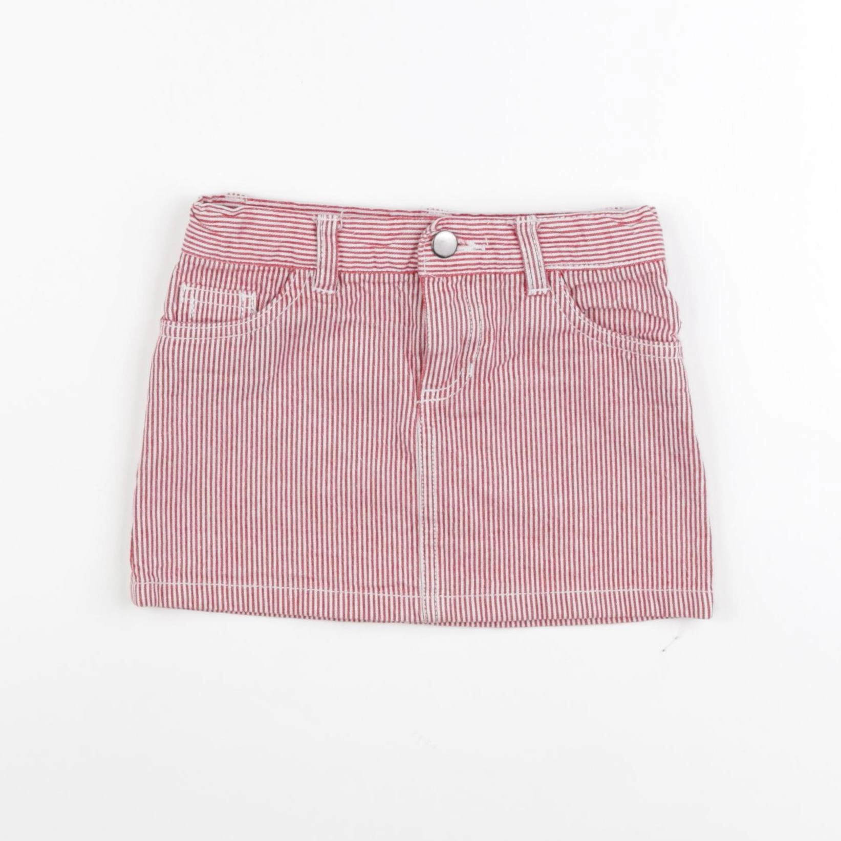 Monoprix - jupe blanc, rouge - 4 ans