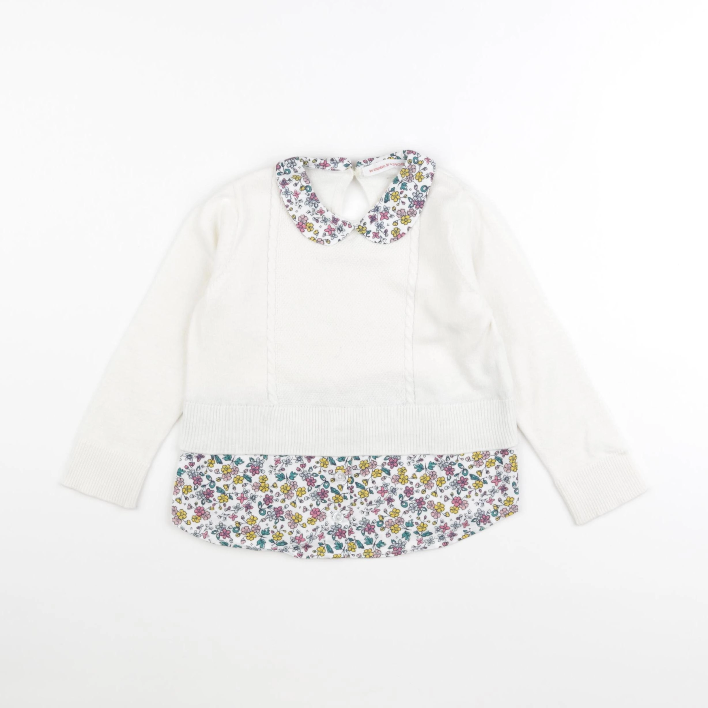 Monoprix - pull blanc - 3 ans
