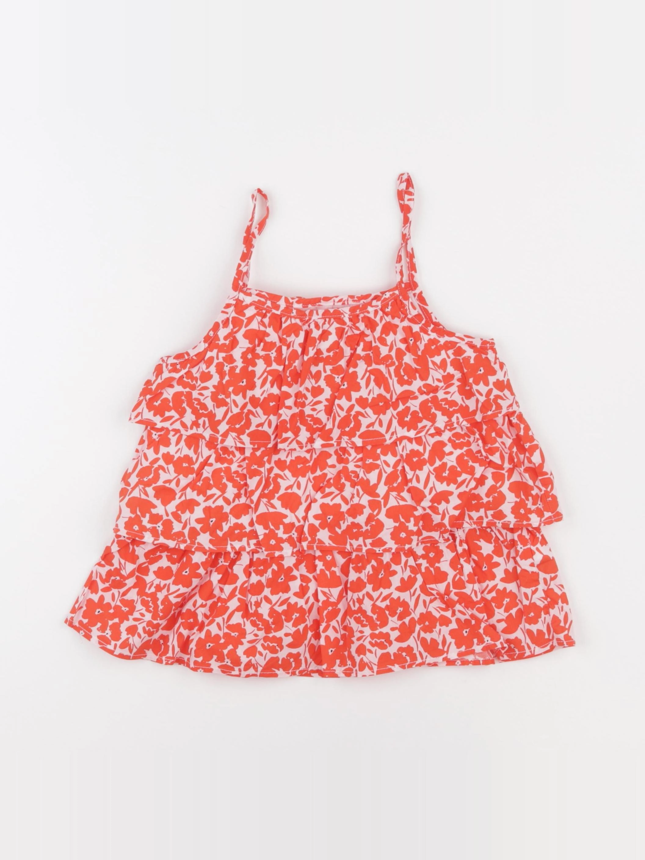 Vertbaudet - blouse rouge - 7 ans