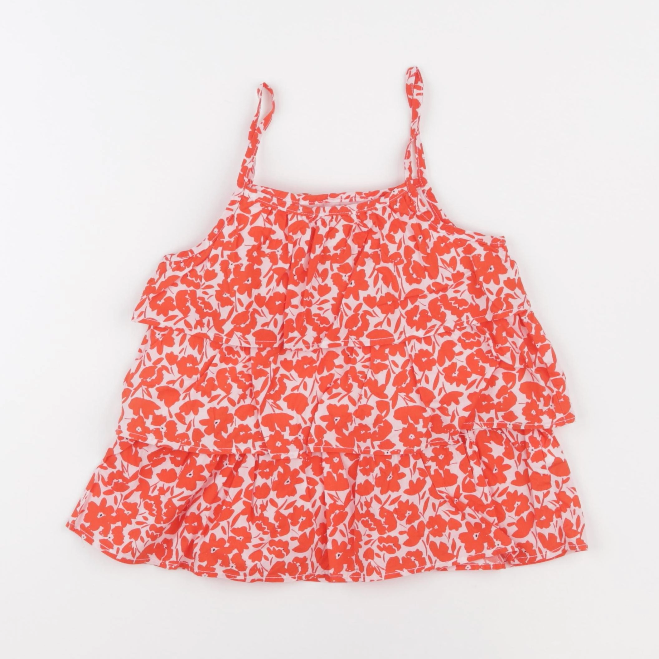 Vertbaudet - blouse rouge - 7 ans