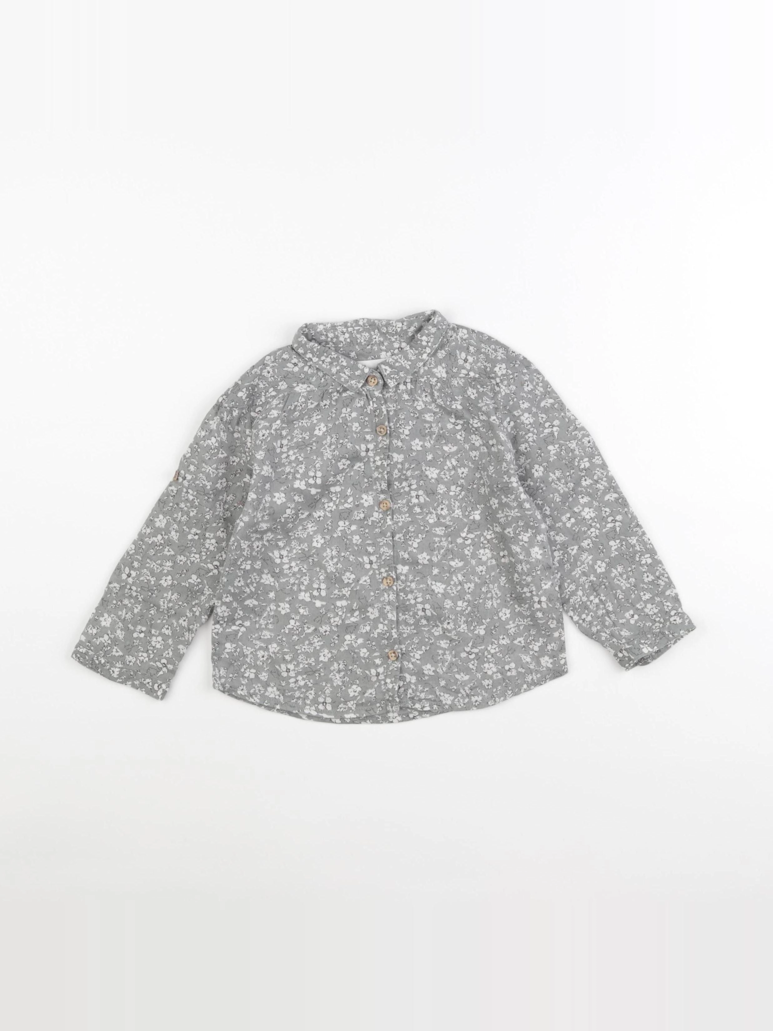 Zara - chemise vert - 12/18 mois