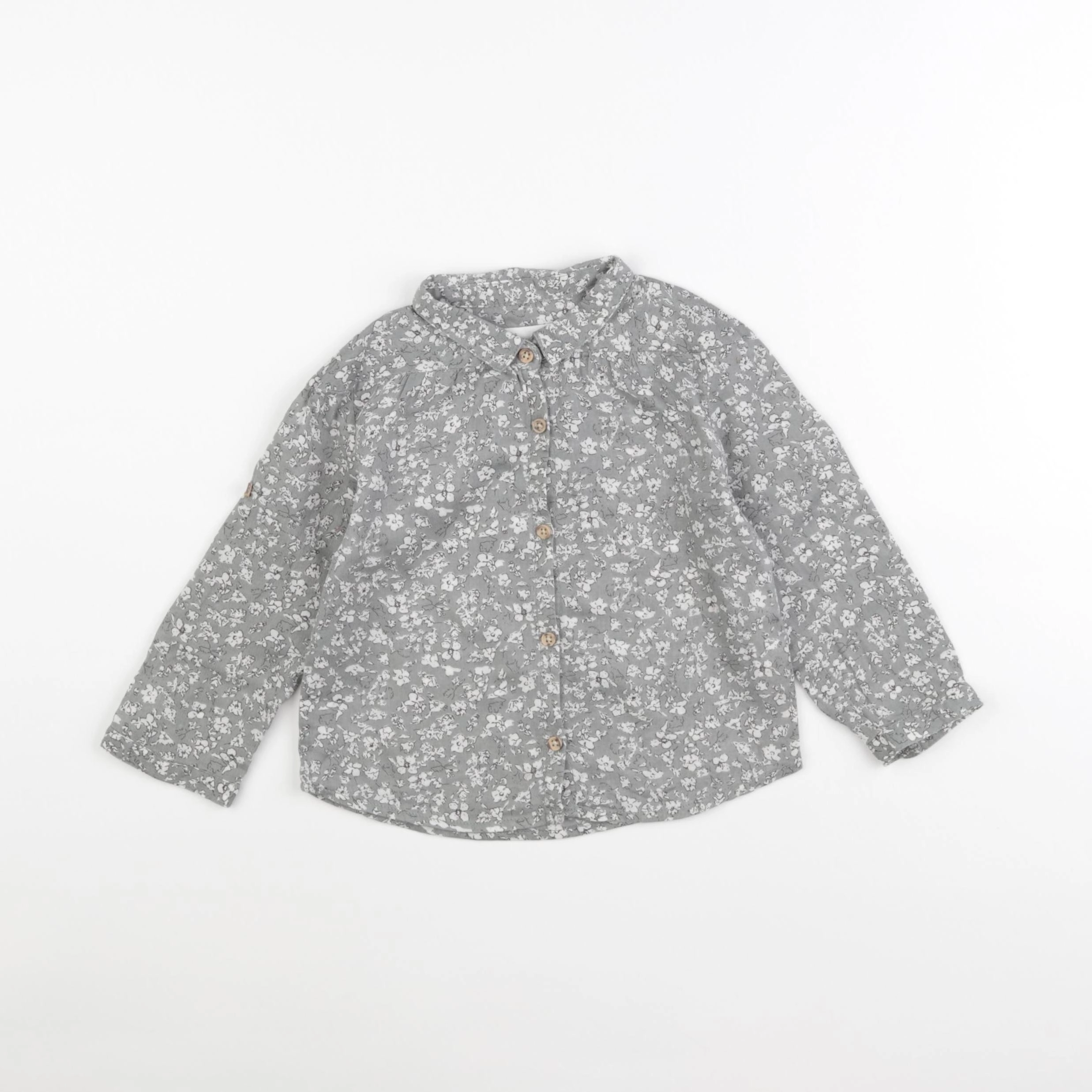 Zara - chemise vert - 12/18 mois