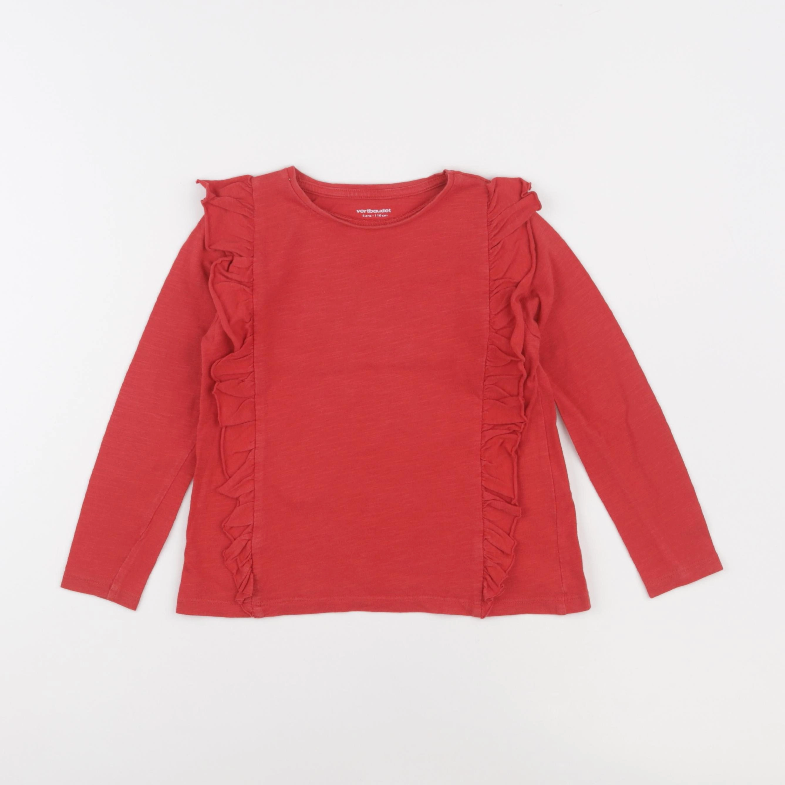 Vertbaudet - tee-shirt rouge - 5 ans