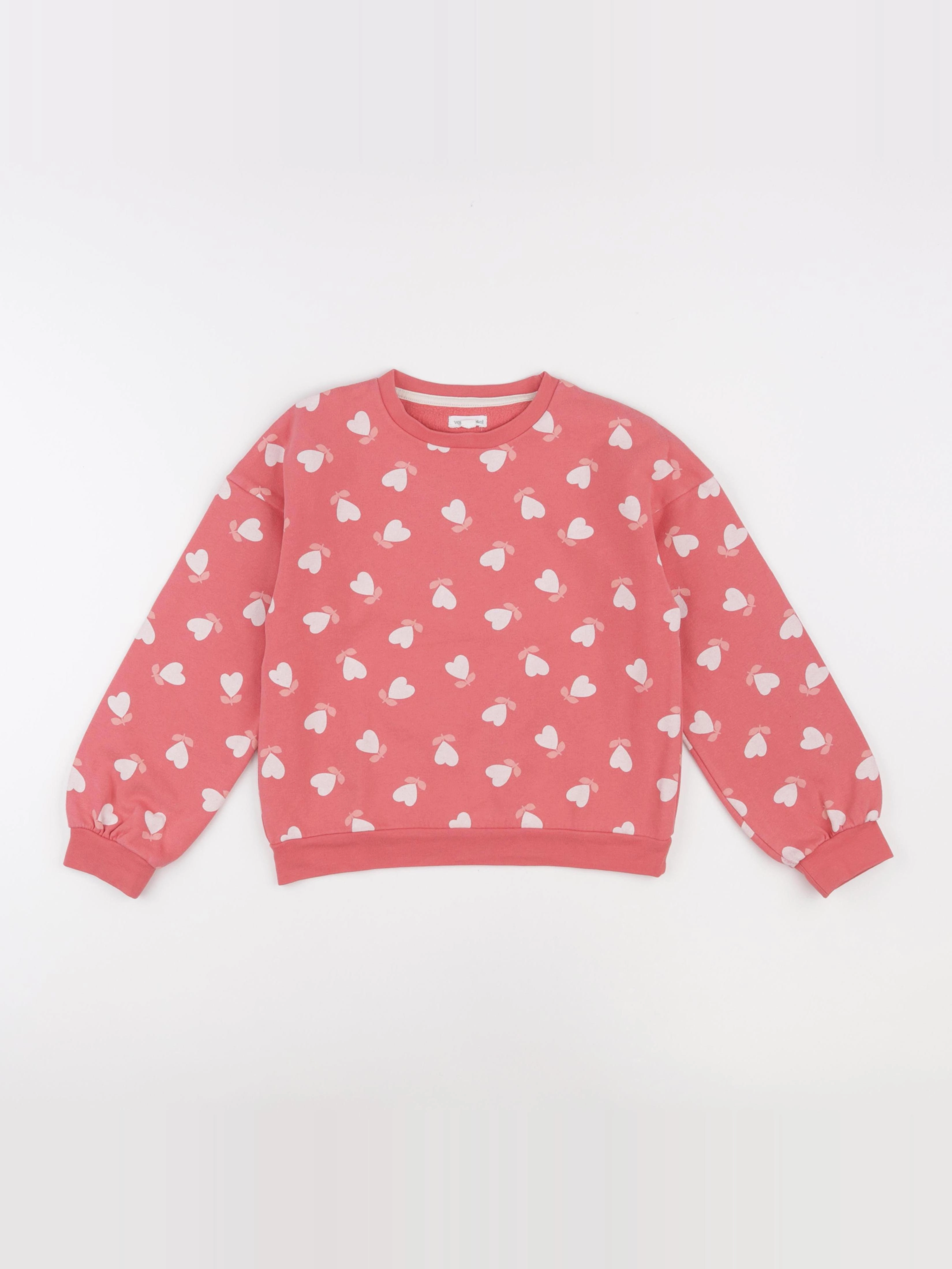Vertbaudet - sweat rose - 8 ans
