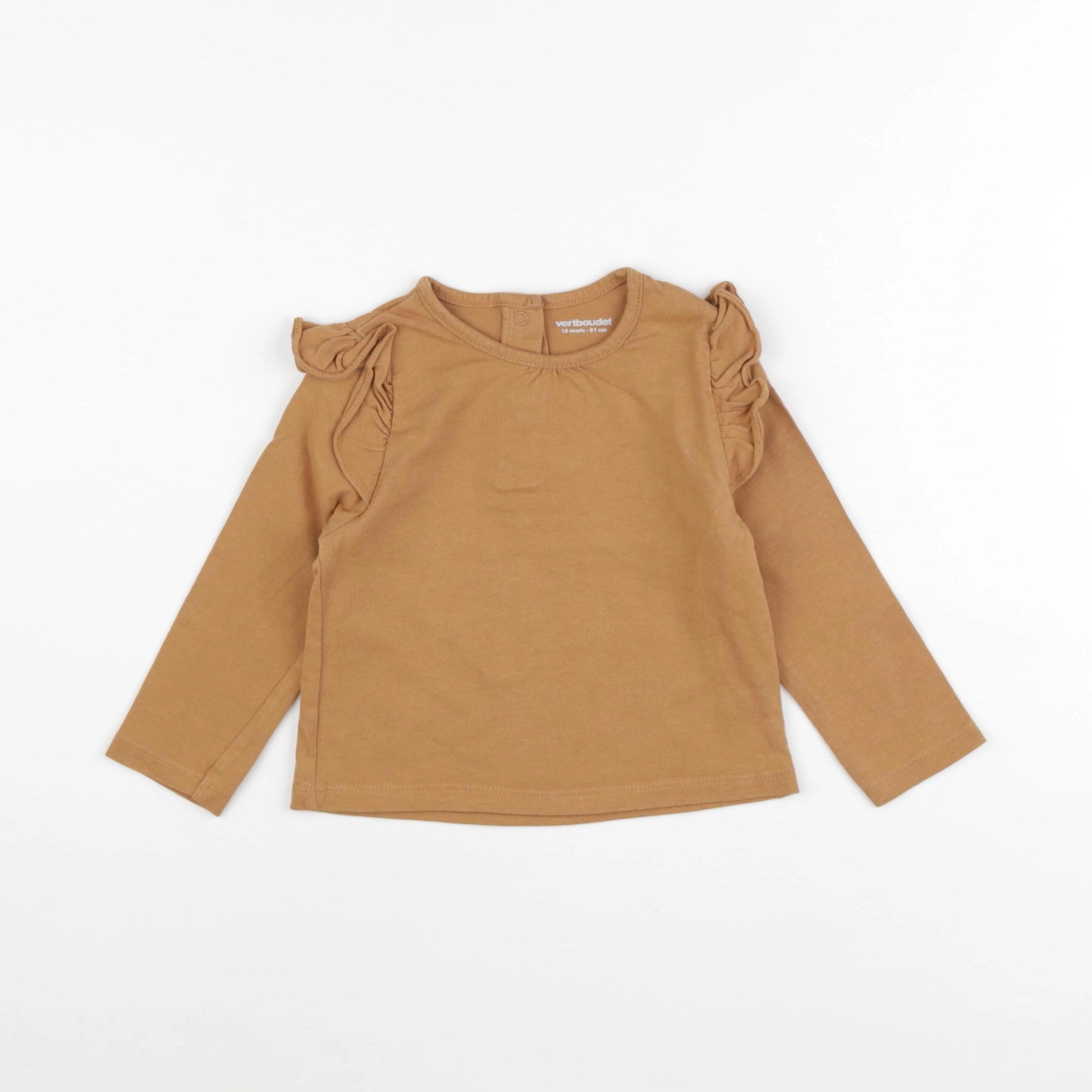 Vertbaudet - tee-shirt marron - 18 mois