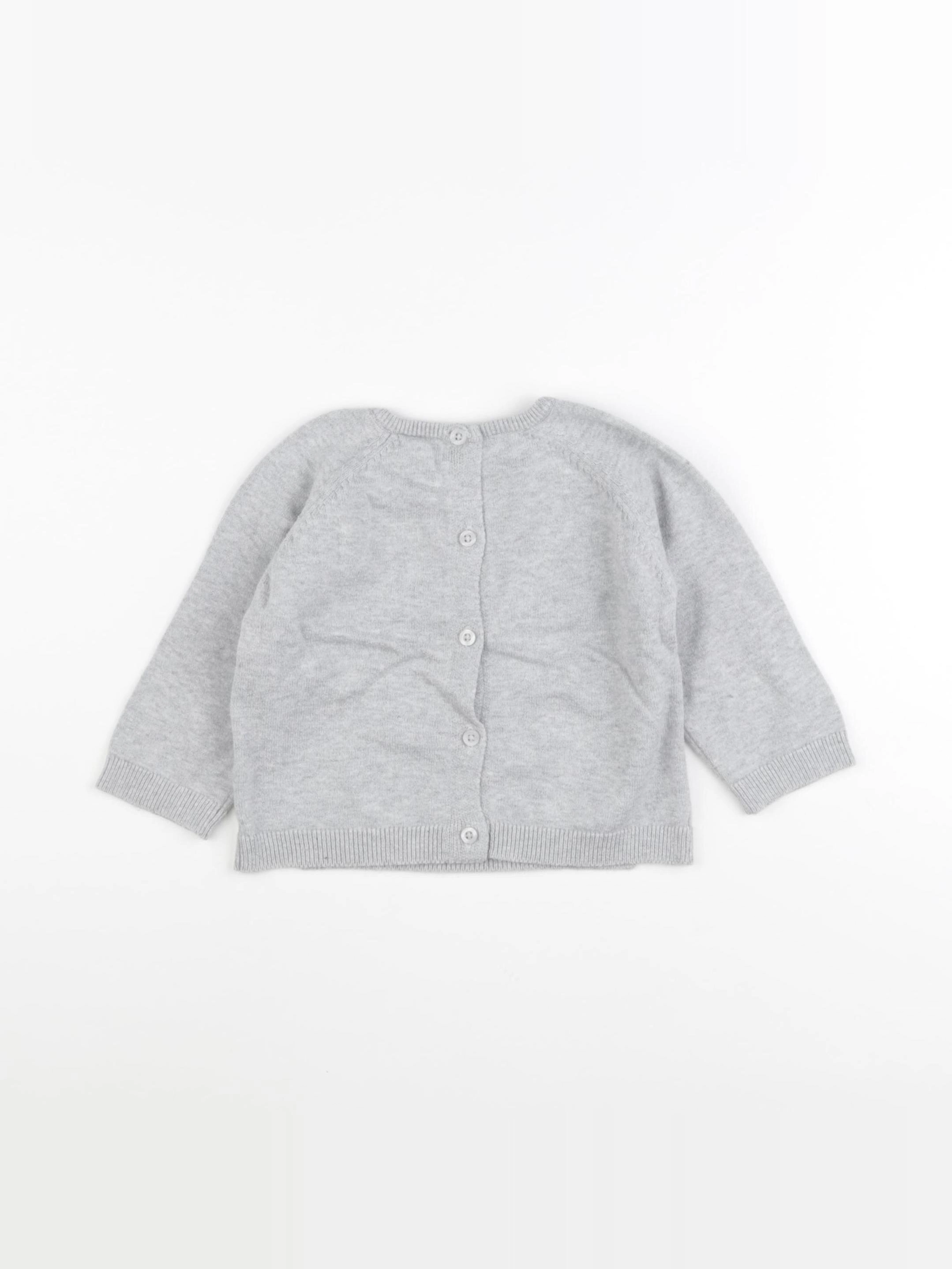 Vertbaudet - pull gris - 18 mois