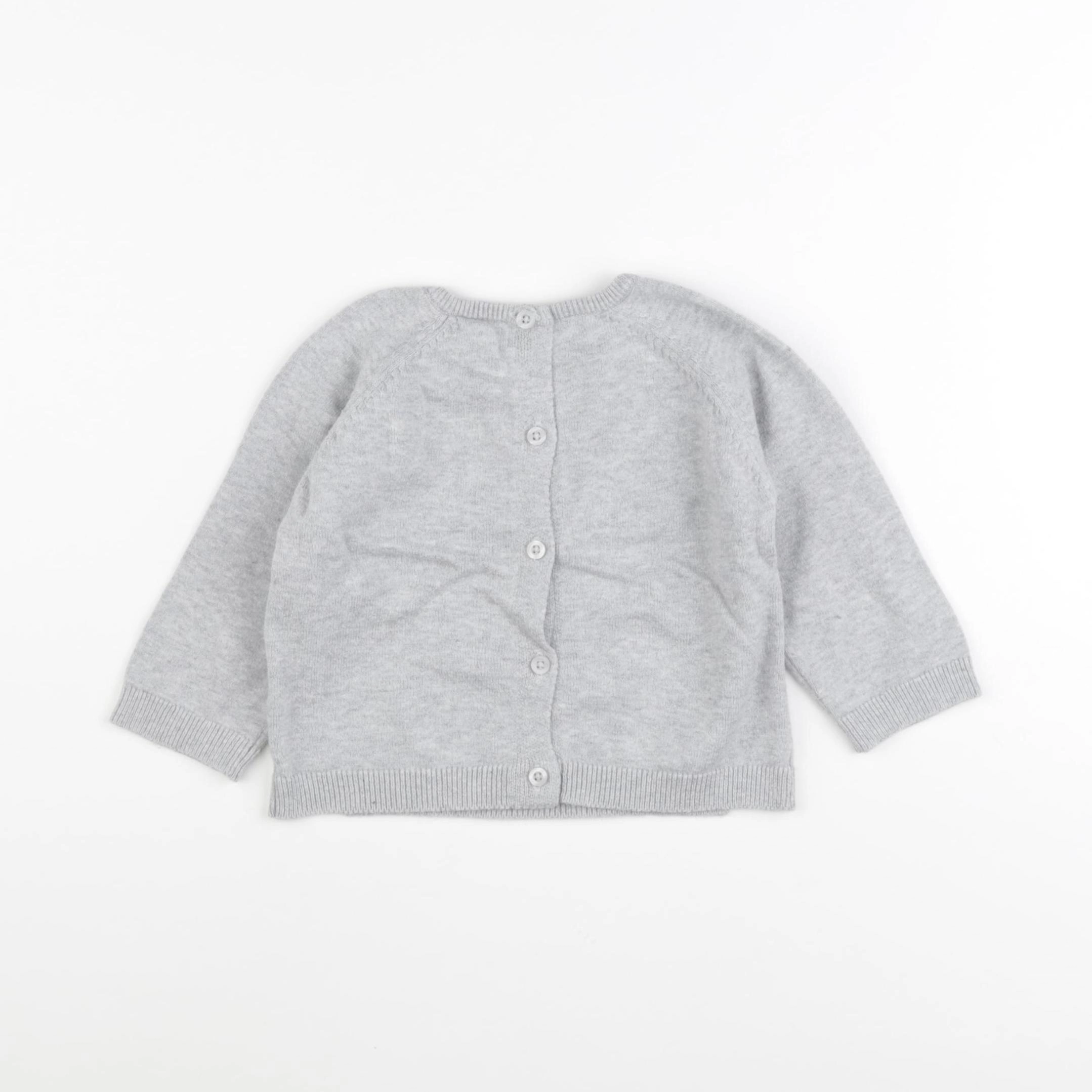 Vertbaudet - pull gris - 18 mois