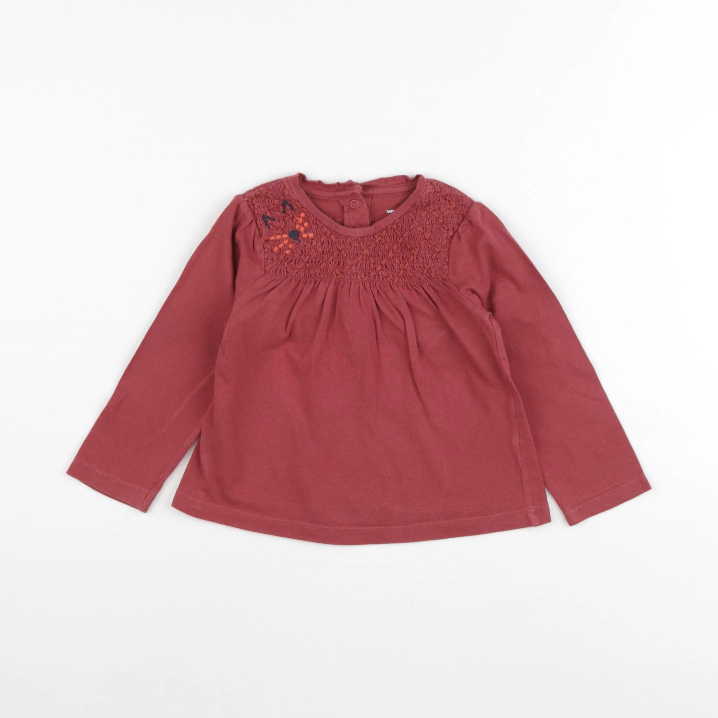 Vertbaudet - tee-shirt rouge - 18 mois
