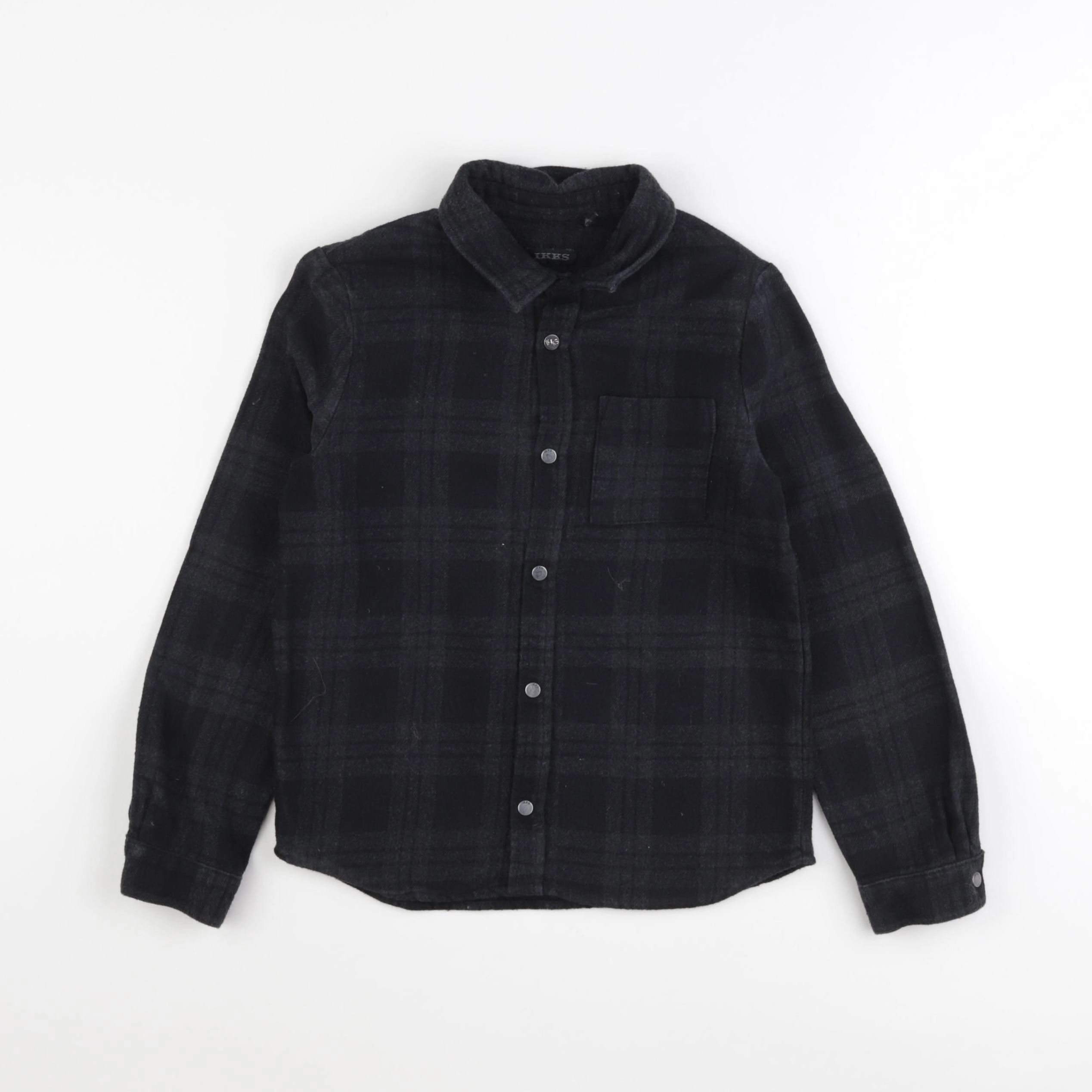 IKKS - chemise gris, noir - 8 ans
