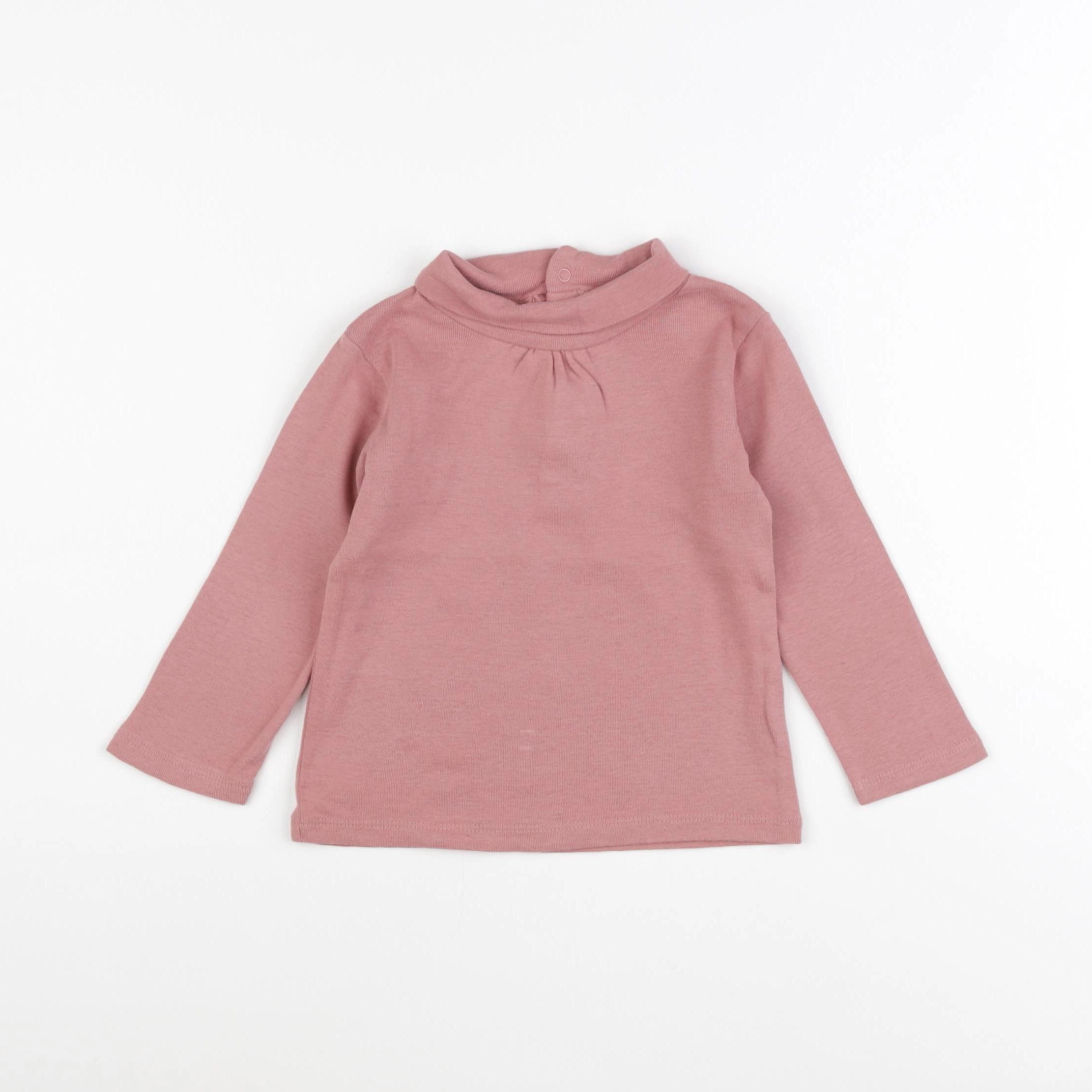 Vertbaudet - sous-pull rose - 18 mois