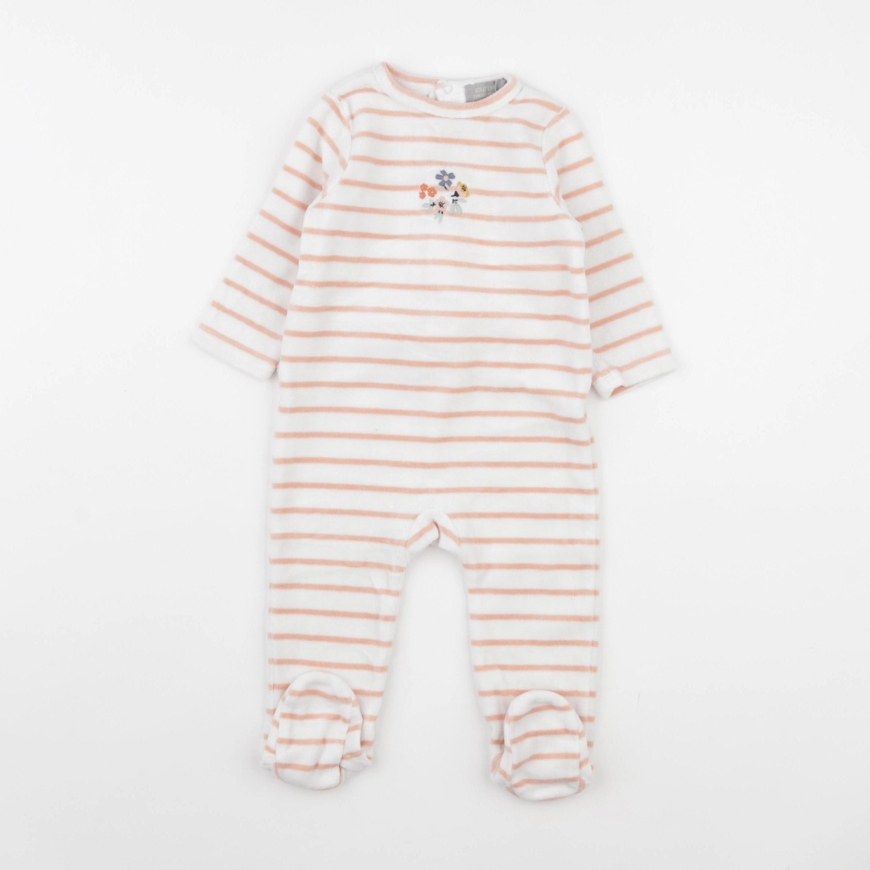 Boutchou - pyjama velours blanc - 9 mois