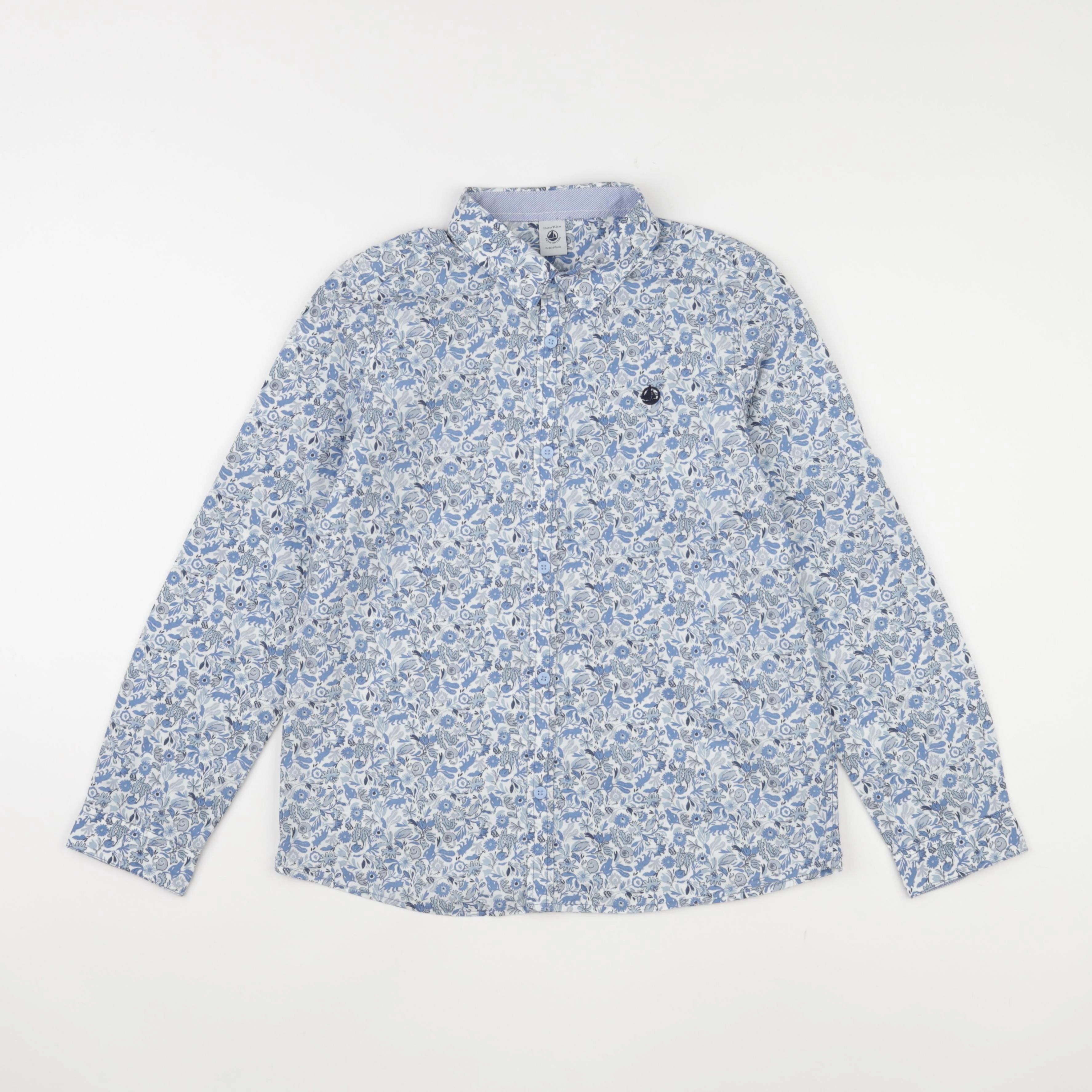 Petit Bateau - chemise bleu - 12 ans