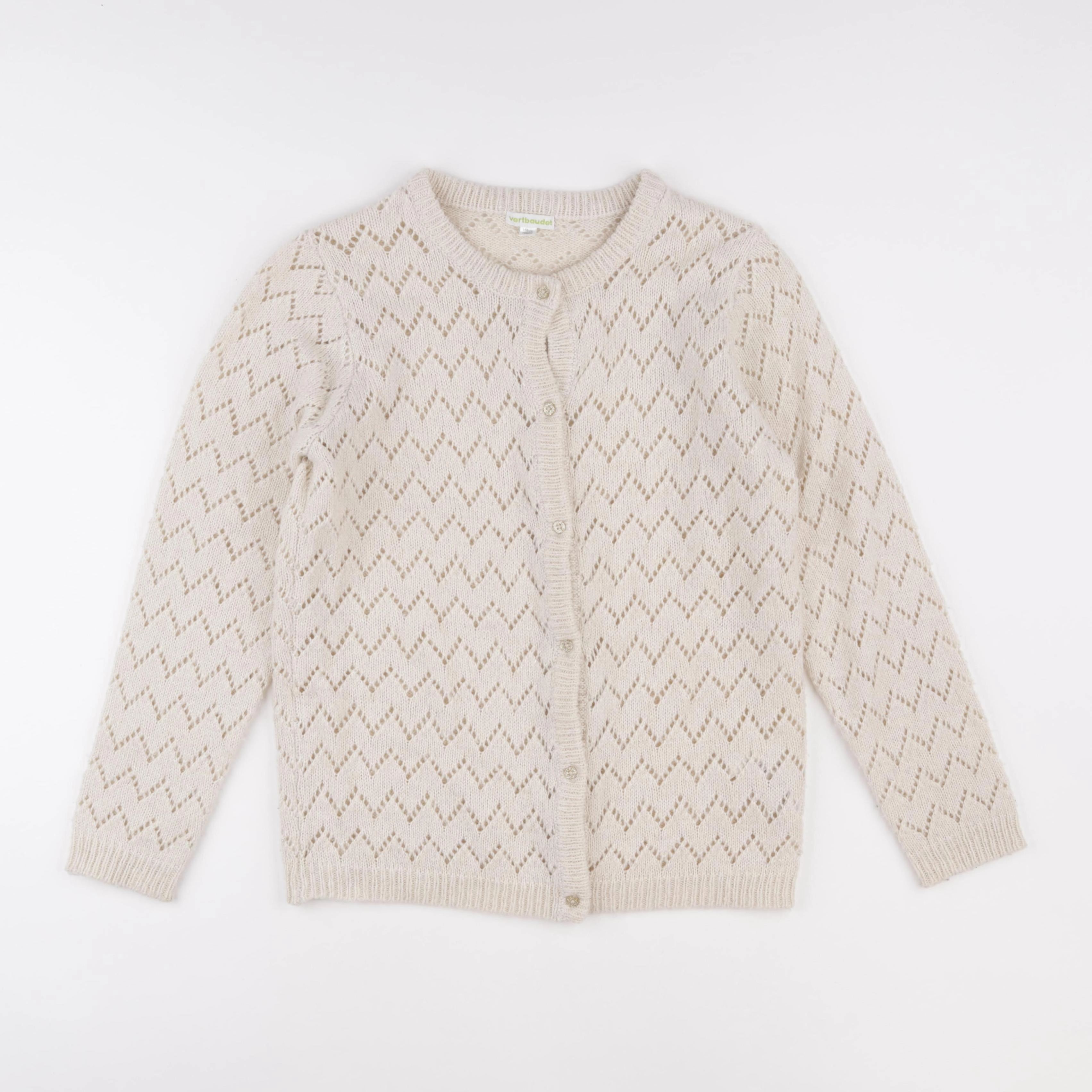 Vertbaudet - gilet or, beige - 14 ans
