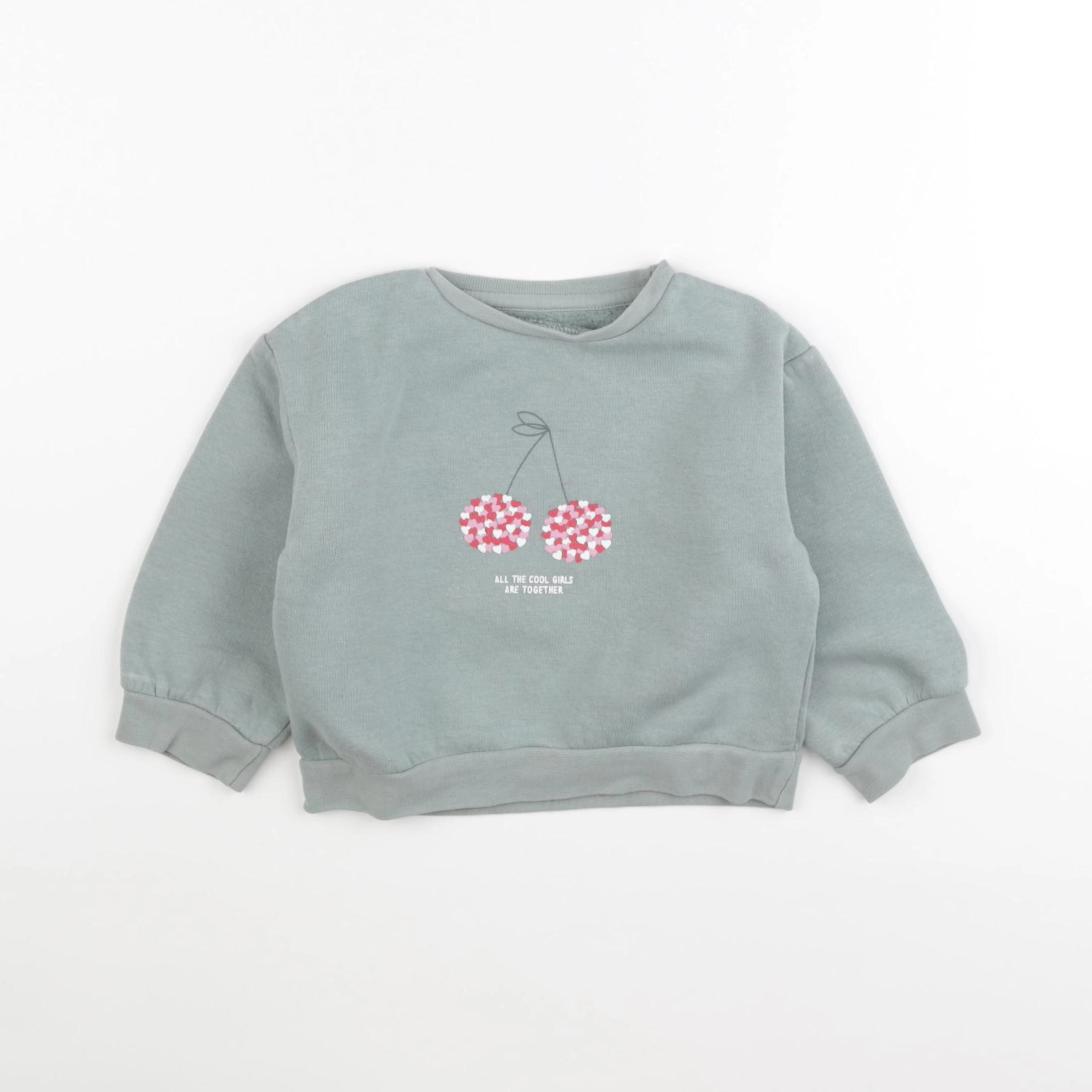 Vertbaudet - sweat vert - 2 ans