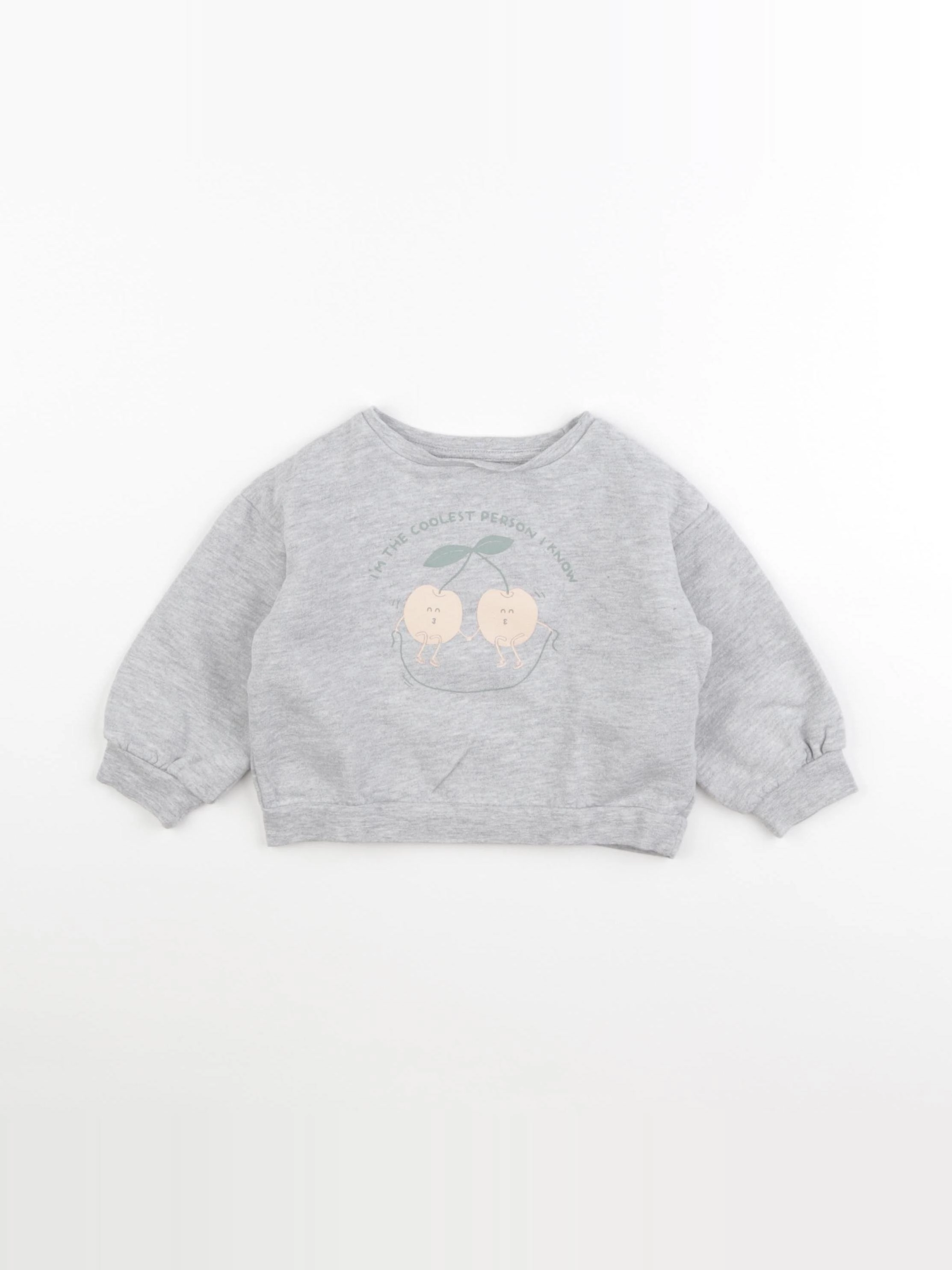 Vertbaudet - sweat gris - 2 ans