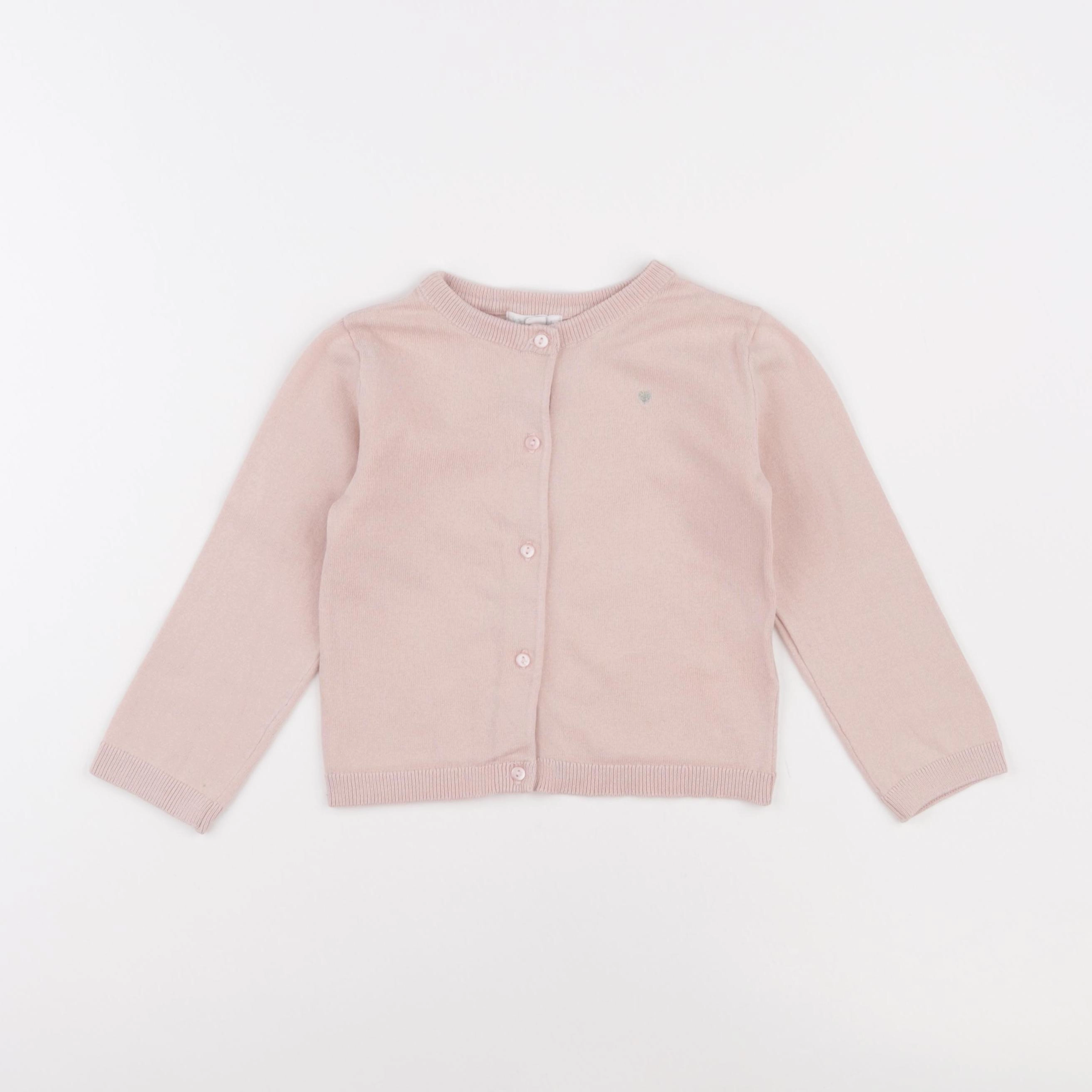 Vertbaudet - gilet rose - 3 ans