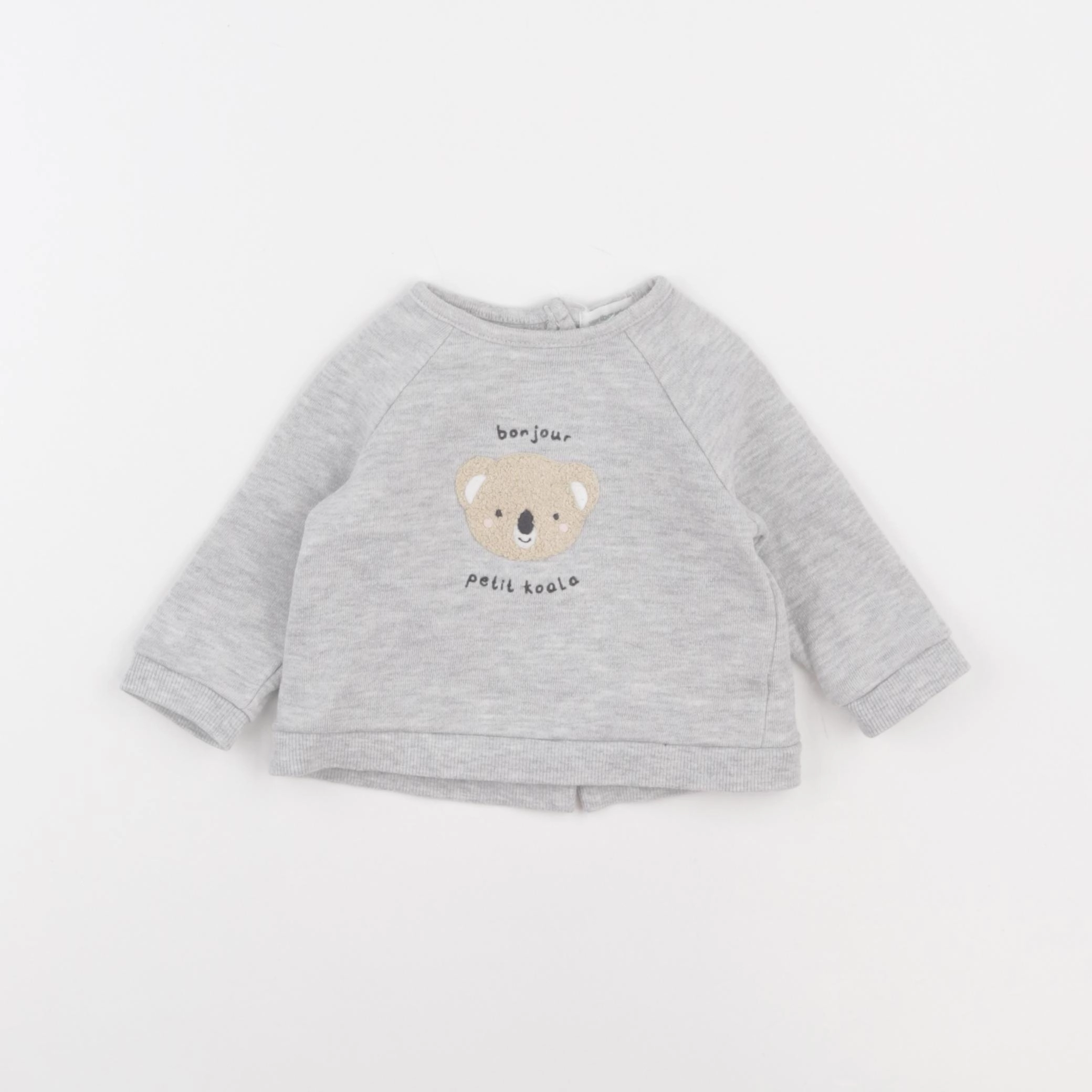 Vertbaudet - sweat gris - 3 mois