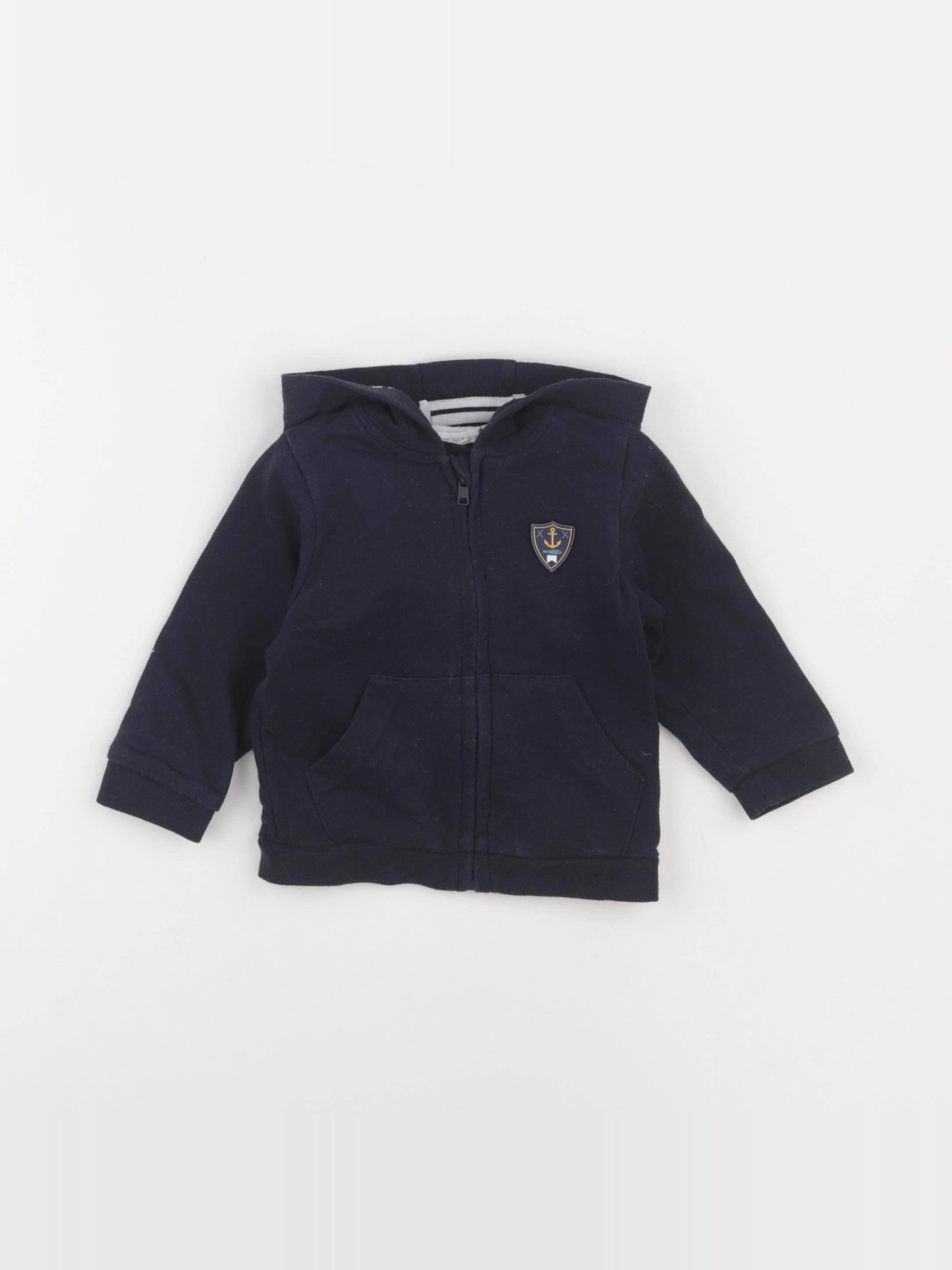 Vertbaudet - sweat bleu - 9 mois